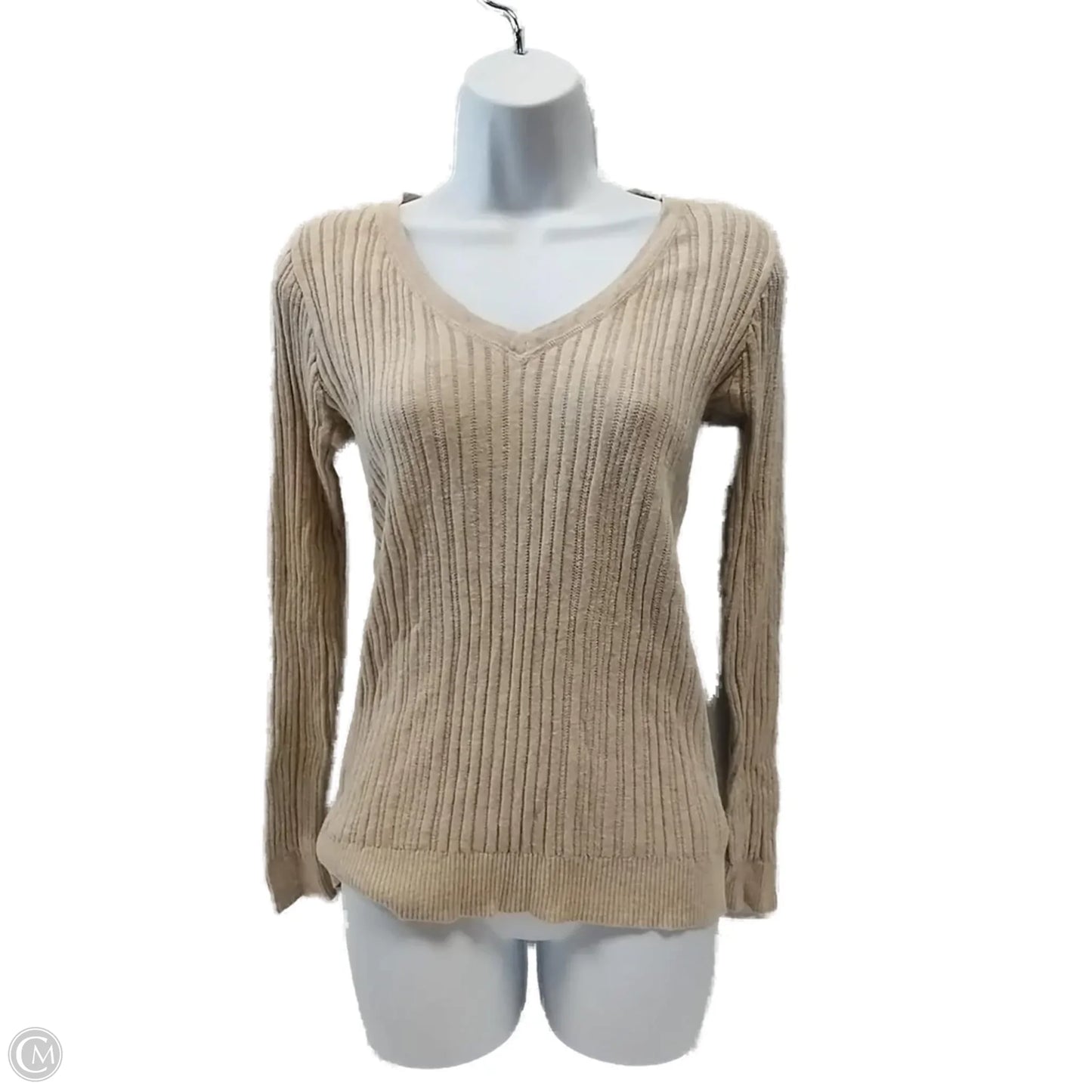 Top Long Sleeve By Faded Glory In Beige, Size: M