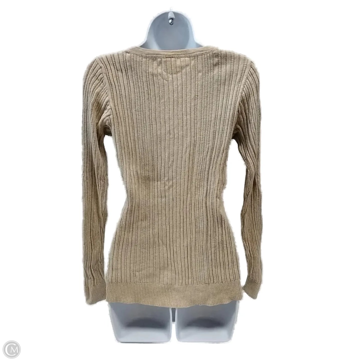 Top Long Sleeve By Faded Glory In Beige, Size: M