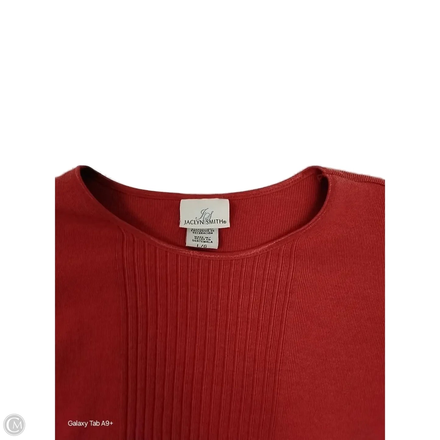 Top Short Sleeve By Jaclyn Smith In Orange, Size: L