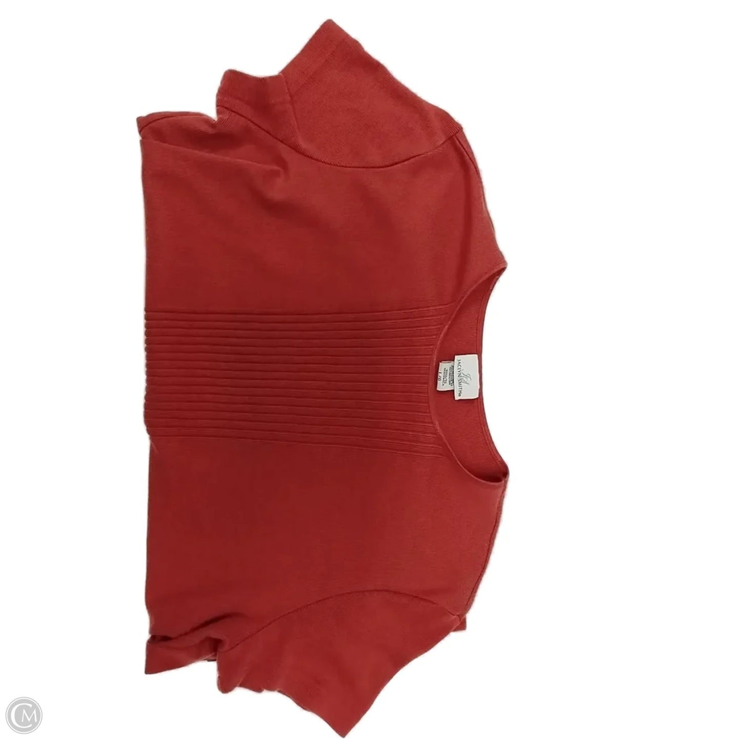 Top Short Sleeve By Jaclyn Smith In Orange, Size: L