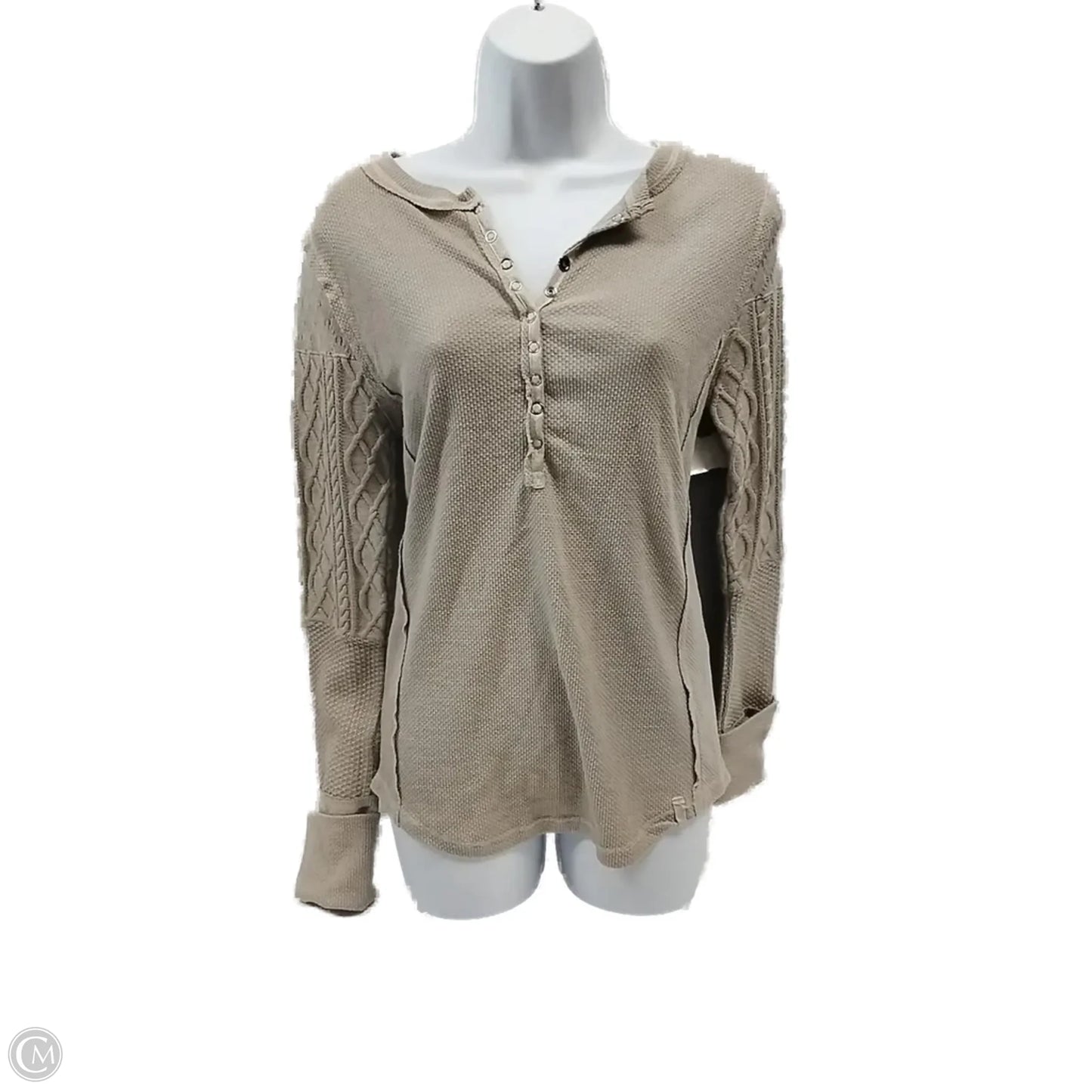 Top Long Sleeve By We The Free In Beige, Size: L