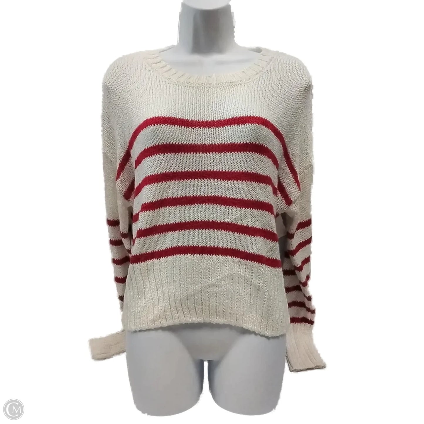 Sweater By Clothes Mentor In Striped Pattern, Size: M