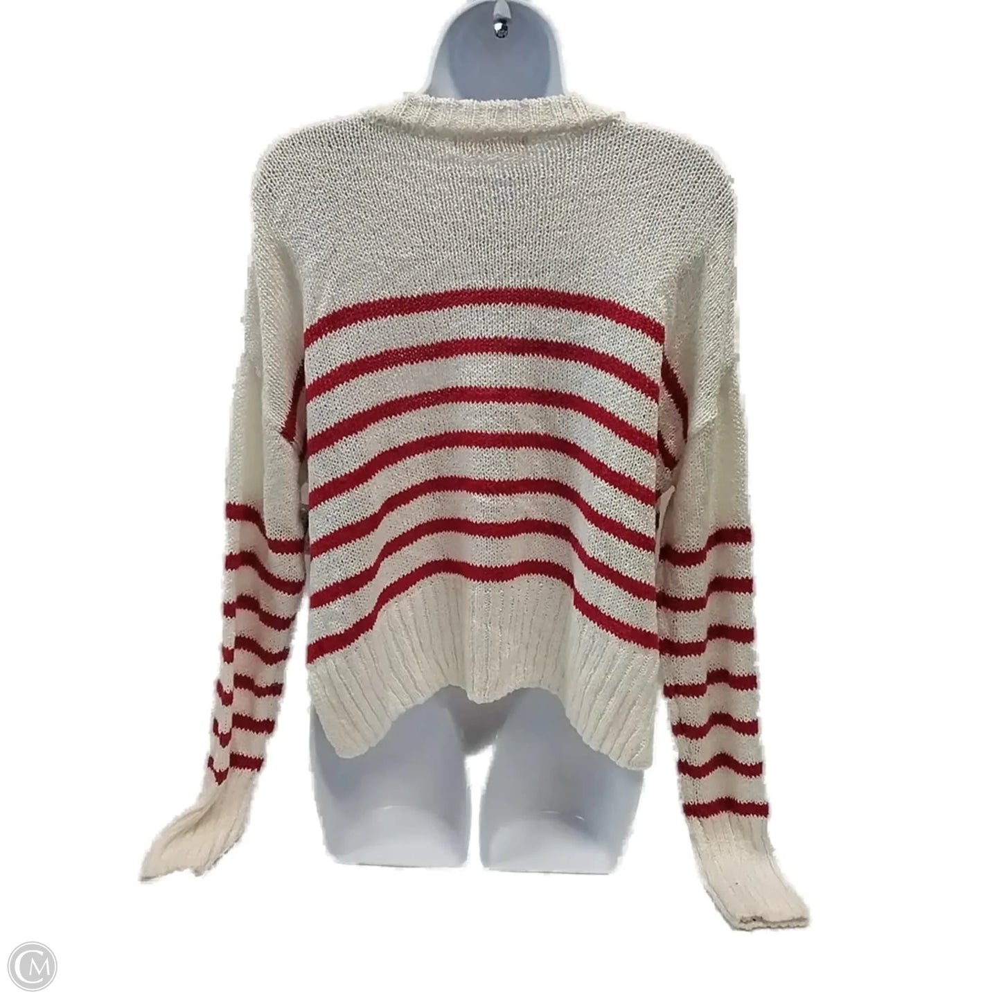 Sweater By Clothes Mentor In Striped Pattern, Size: M