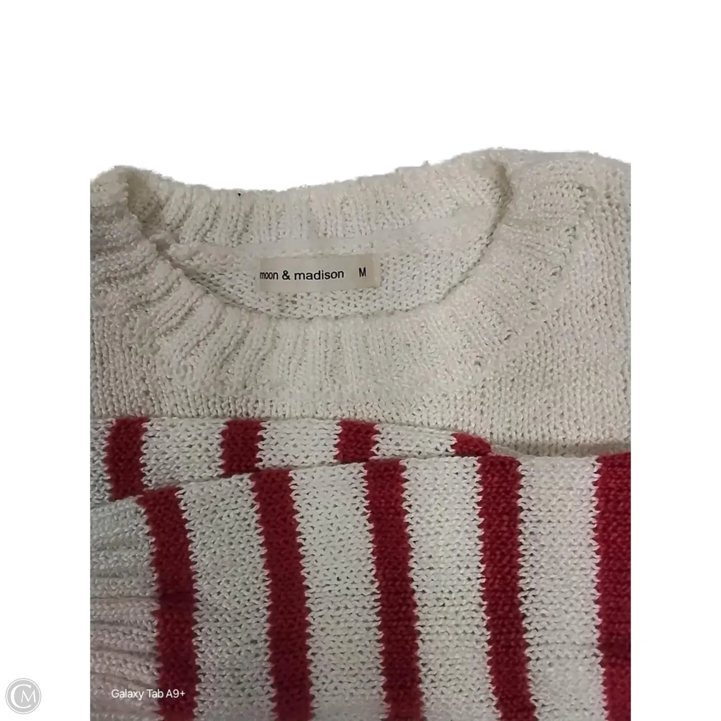 Sweater By Clothes Mentor In Striped Pattern, Size: M