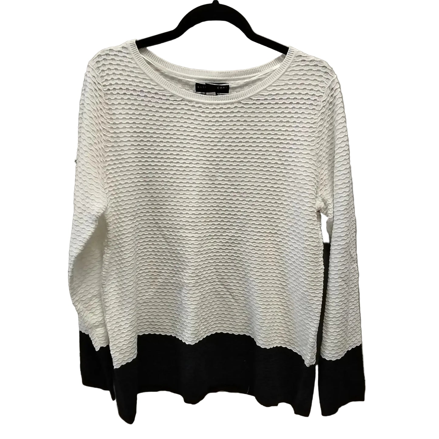Top Long Sleeve By Karen Scott In White, Size: L