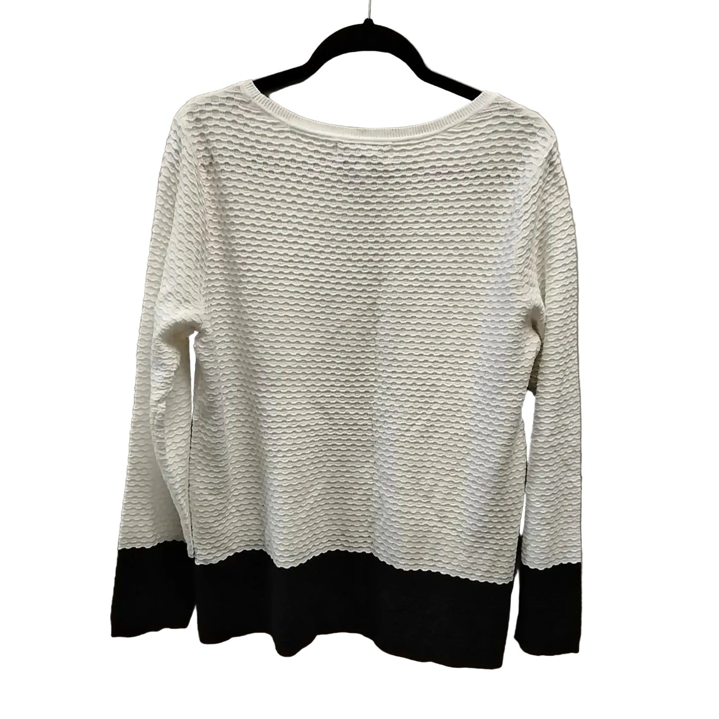 Top Long Sleeve By Karen Scott In White, Size: L