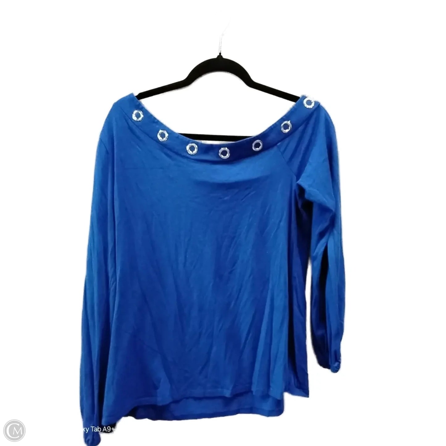 Top 3/4 Sleeve By Michael By Michael Kors In Blue, Size: Xl