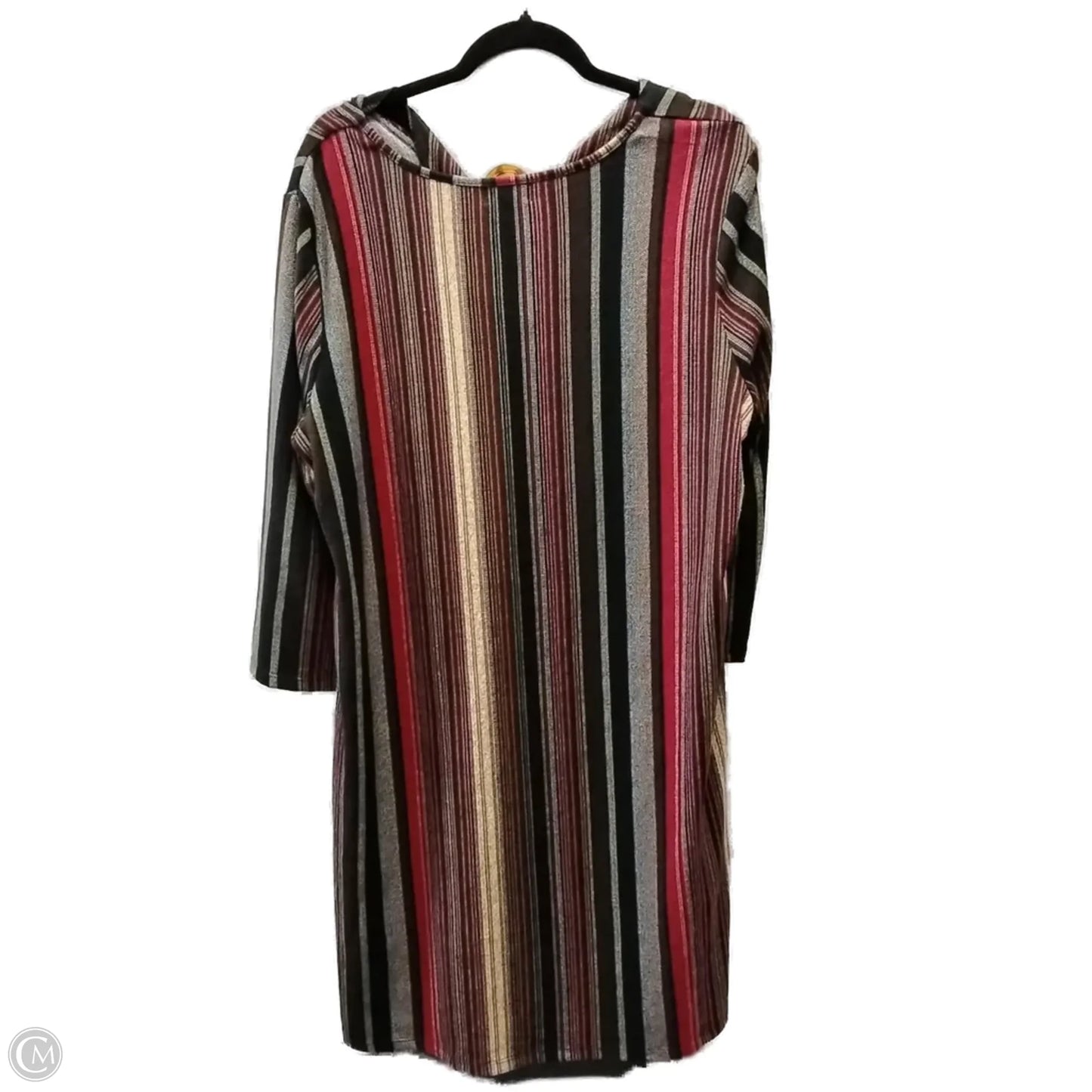 Top Long Sleeve By Tacera In Striped Pattern, Size: 2x