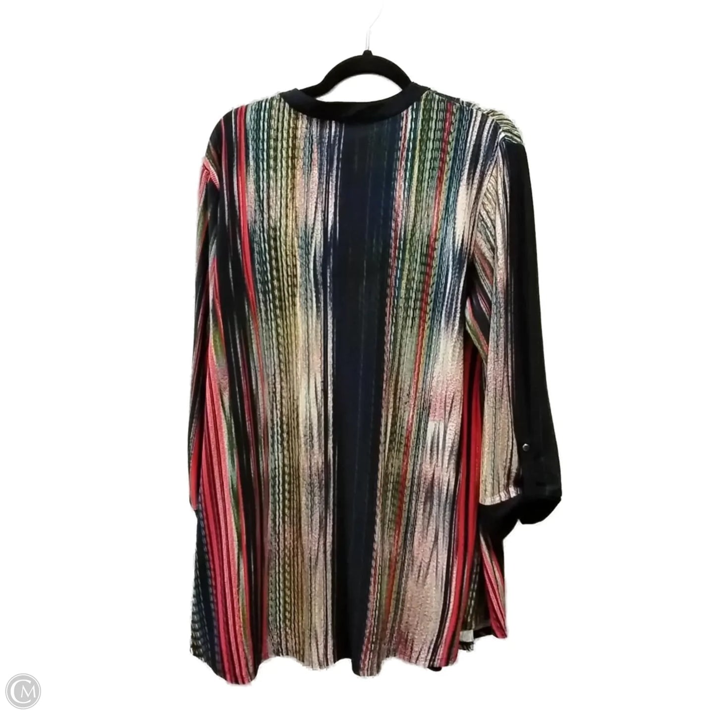 Top Long Sleeve By Cato In Striped Pattern, Size: 20