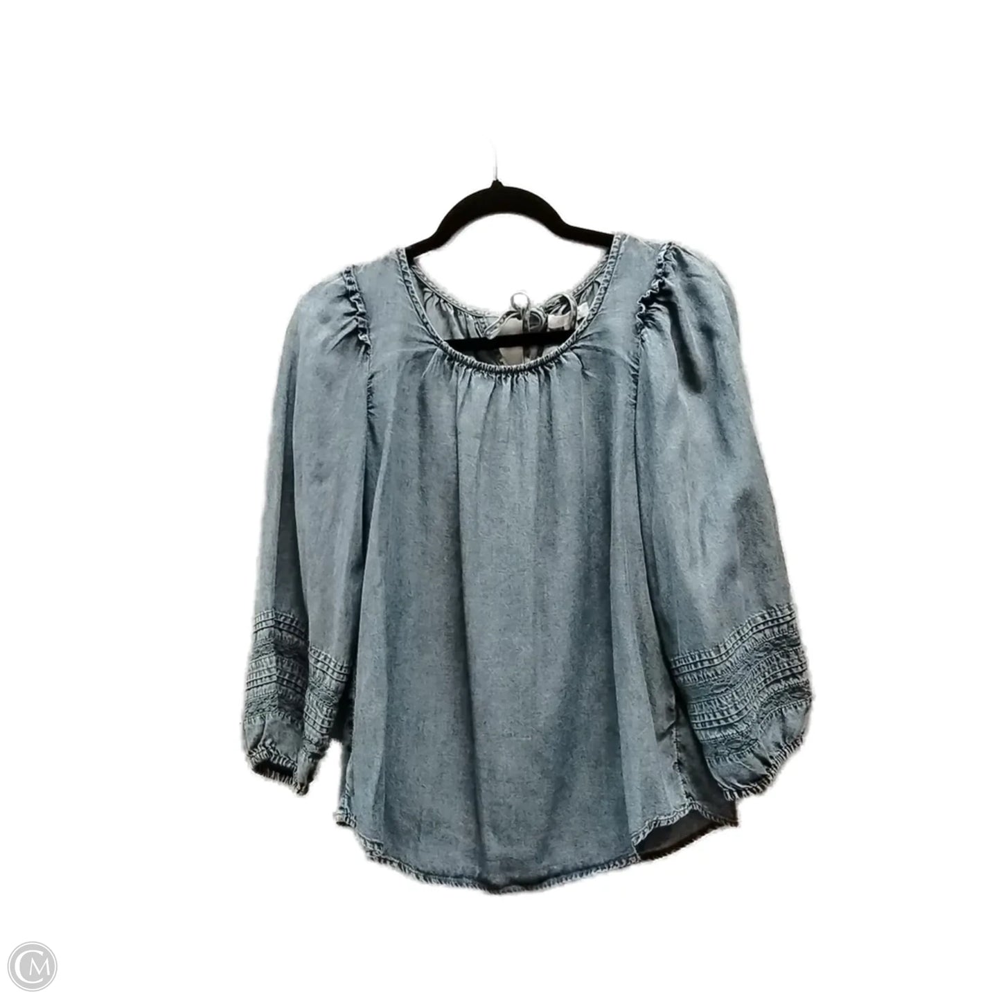 Top Long Sleeve By Clothes Mentor In Blue Denim, Size: S