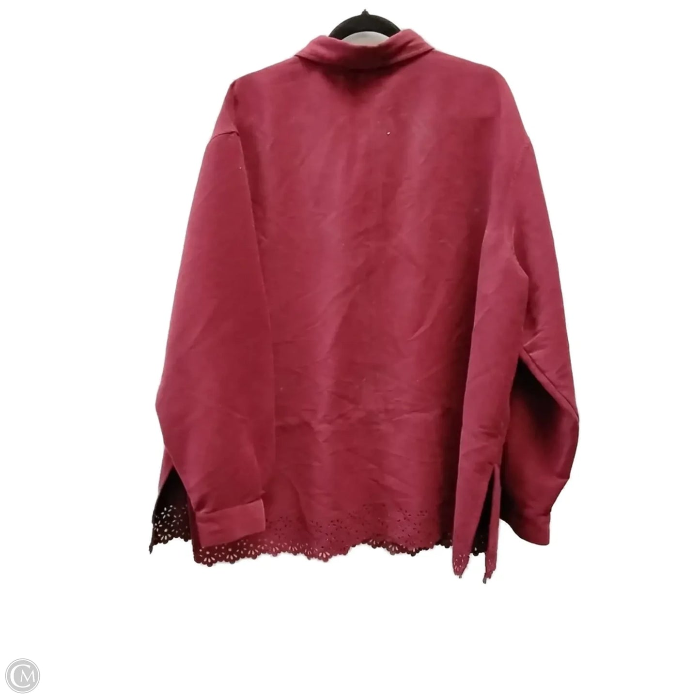 Top Long Sleeve By Clothes Mentor In Red, Size: 3x