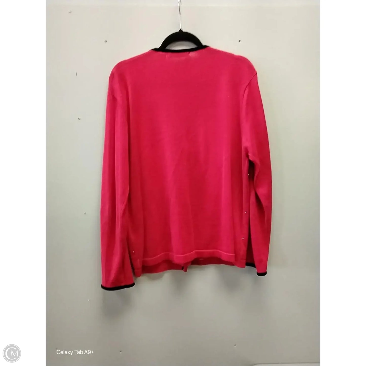 Top Long Sleeve By Victoria Jones In Red, Size: L