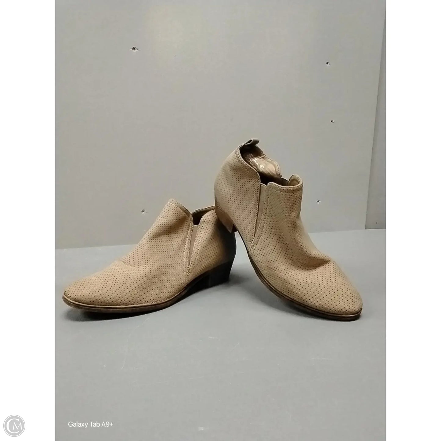 Boots Ankle Heels By Rampage In Beige, Size: 7.5