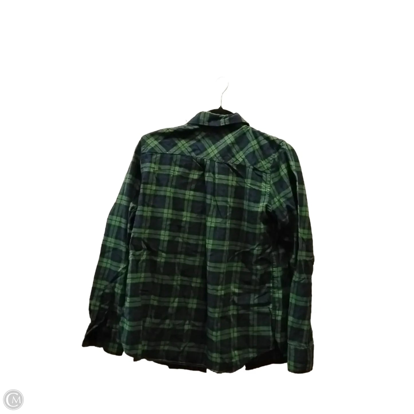 Top Long Sleeve By Amazon Essentials In Plaid Pattern, Size: M