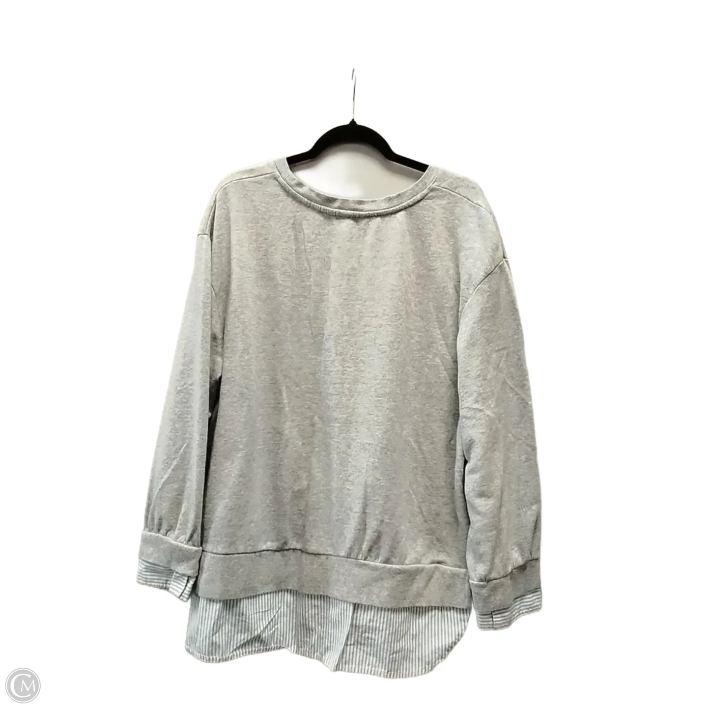 Top Long Sleeve By Popsugar In Grey, Size: Xl