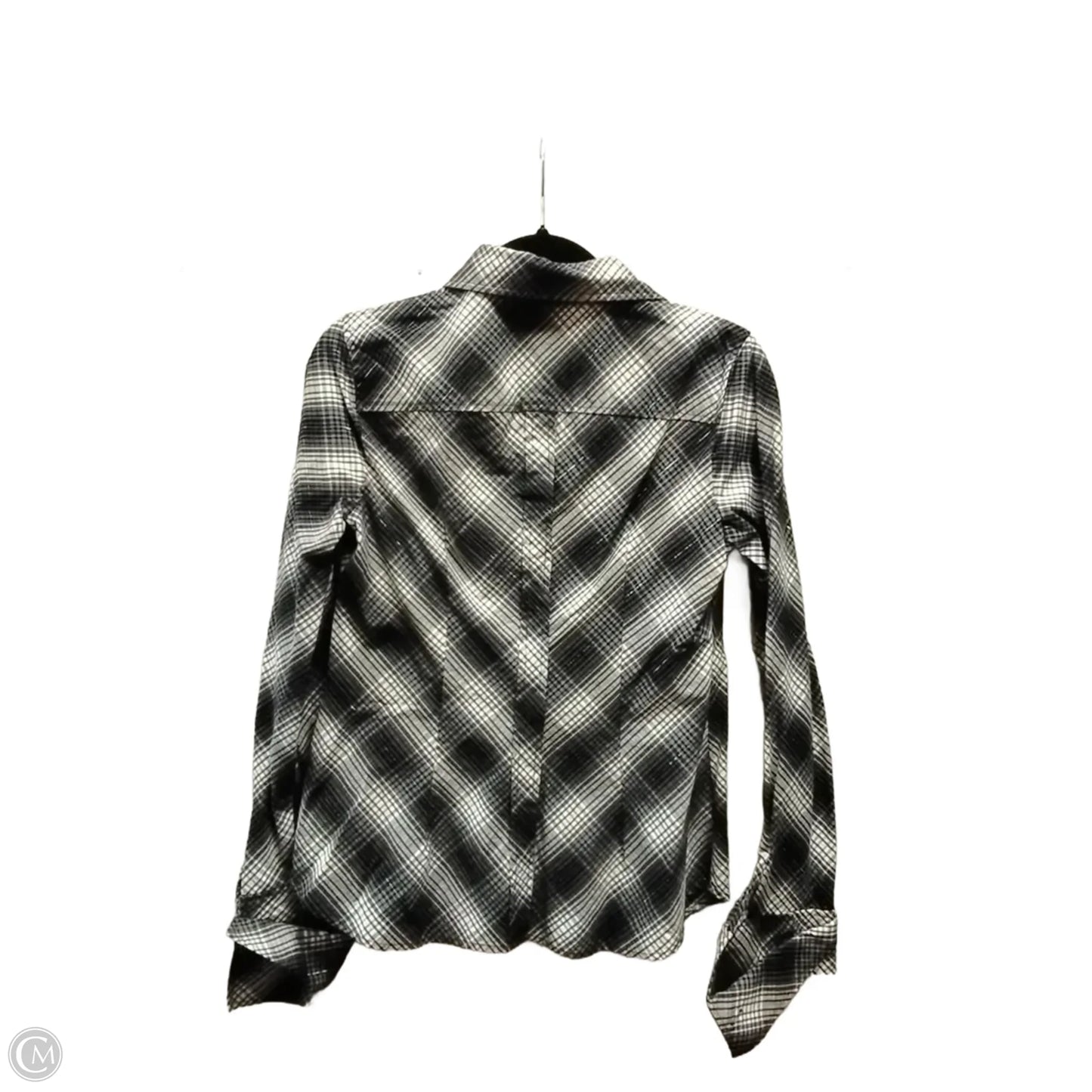 Top Long Sleeve By New York And Co In Plaid Pattern, Size: S