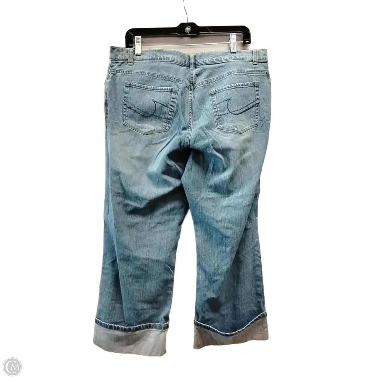 Jeans Cropped By Izod In Blue Denim, Size: 14