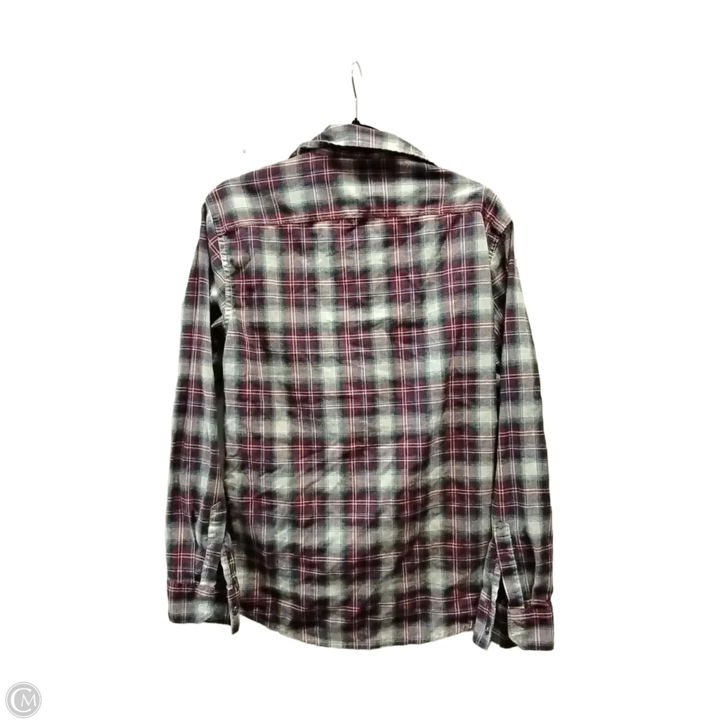 Top Long Sleeve By Wrangler In Plaid Pattern, Size: M