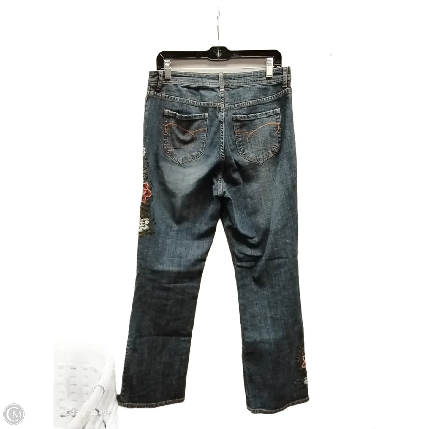 Jeans Straight By Chicos In Blue Denim, Size: M