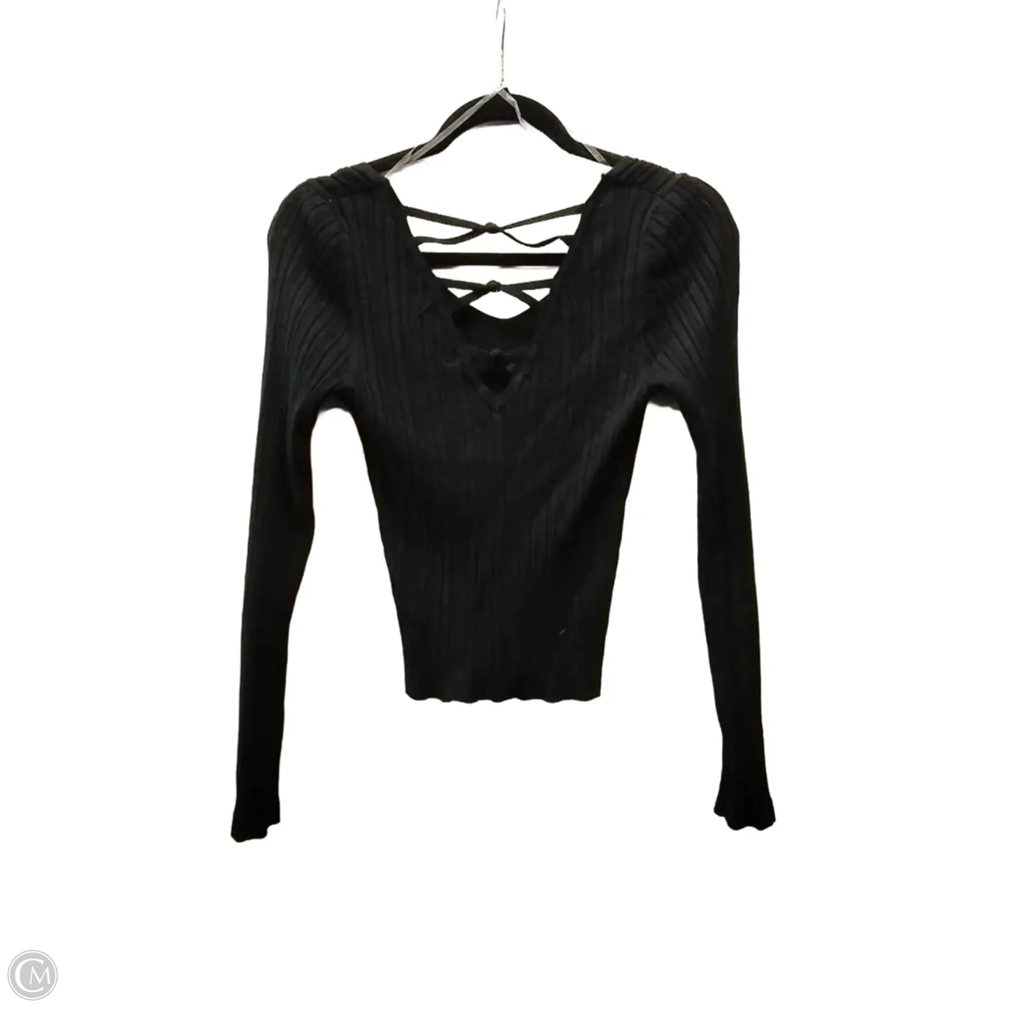 Top Long Sleeve By Planet Gold In Black, Size: M