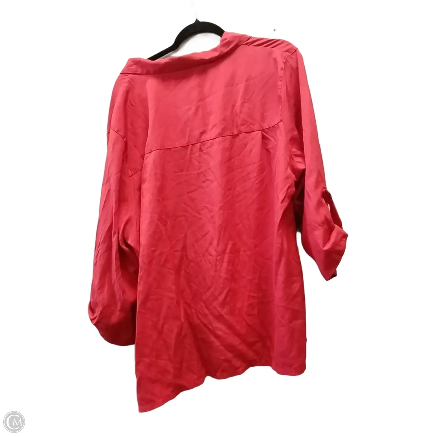Top Long Sleeve By Carolina Colors In Red, Size: 3x