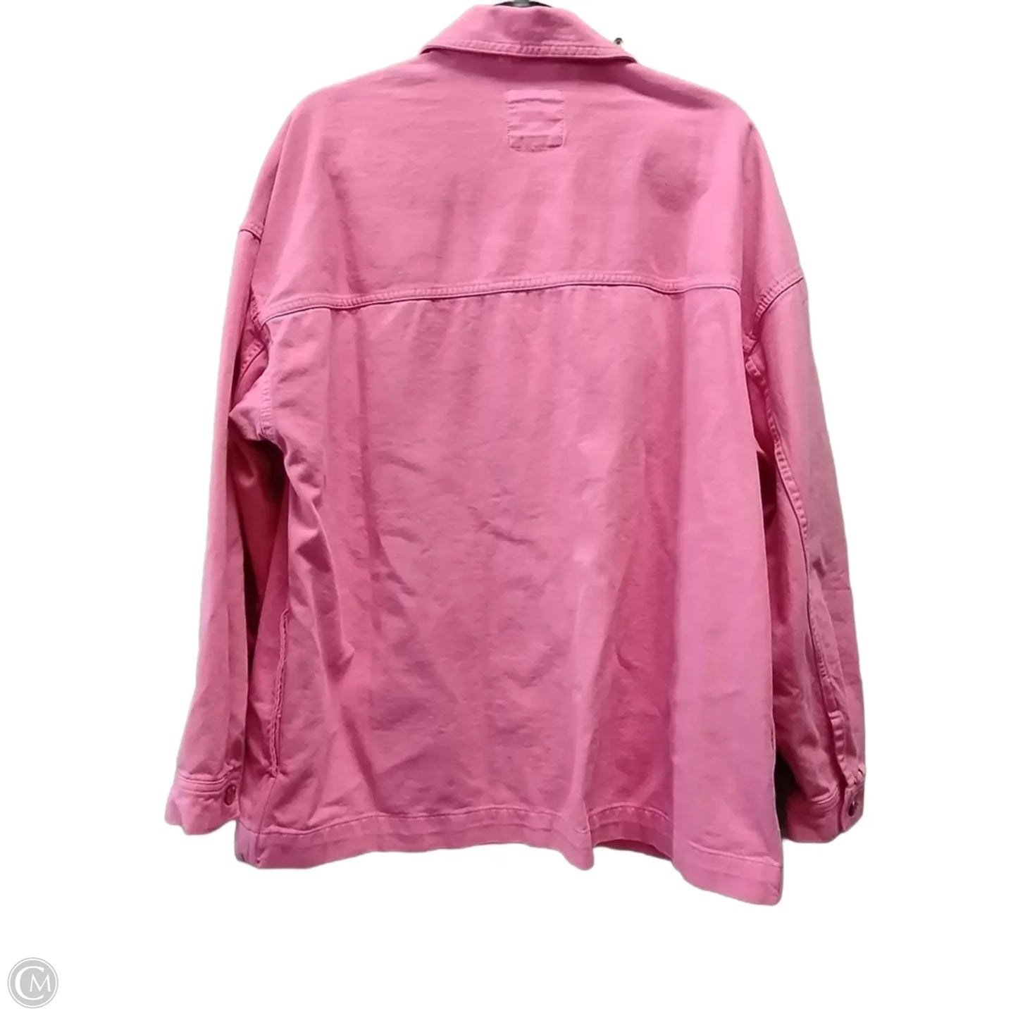 Jacket Denim By Gap In Pink Denim, Size: L