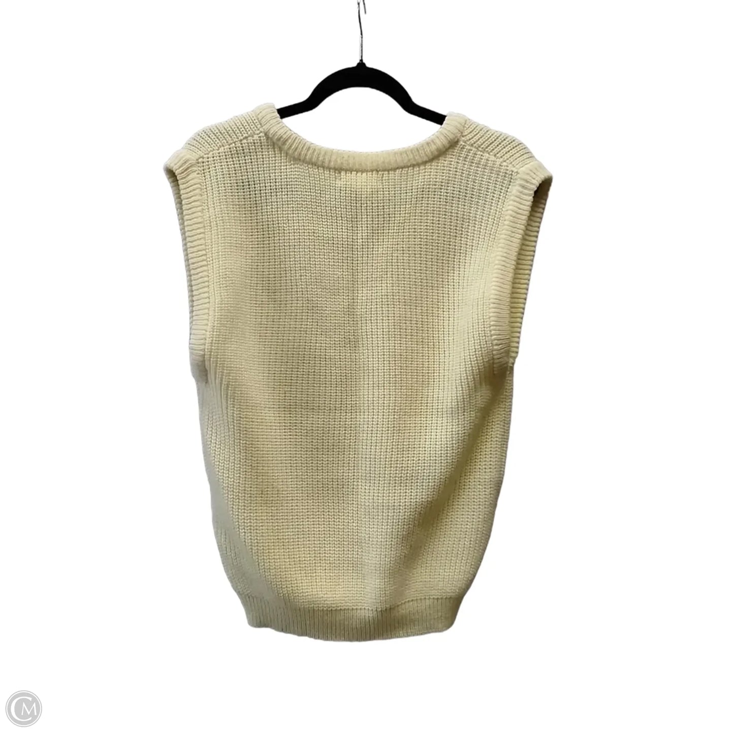 Vest Sweater By Clothes Mentor In Yellow, Size: M