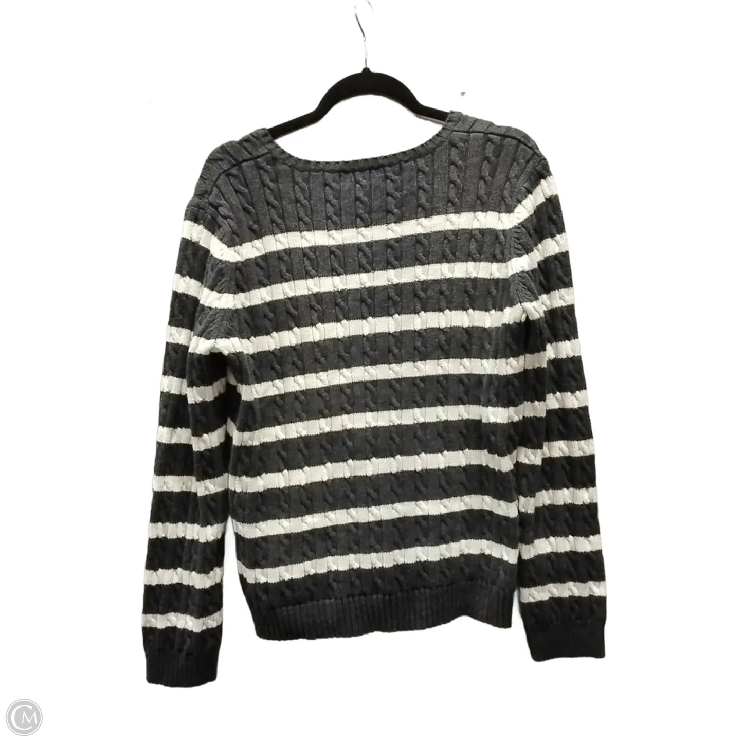 Sweater By Lauren By Ralph Lauren In Striped Pattern, Size: Xl