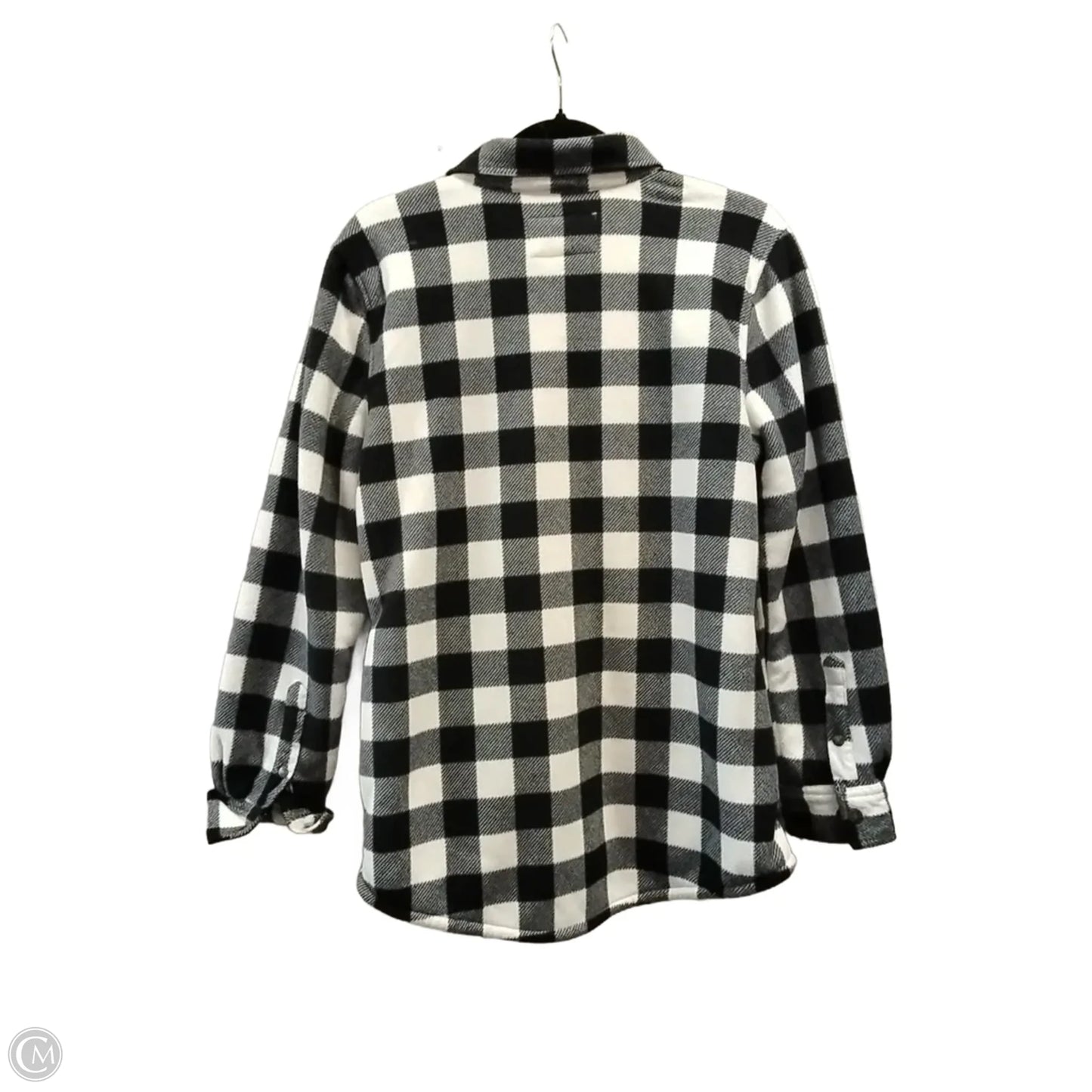 Coat Faux Fur & Sherpa By Clothes Mentor In Plaid Pattern, Size: M