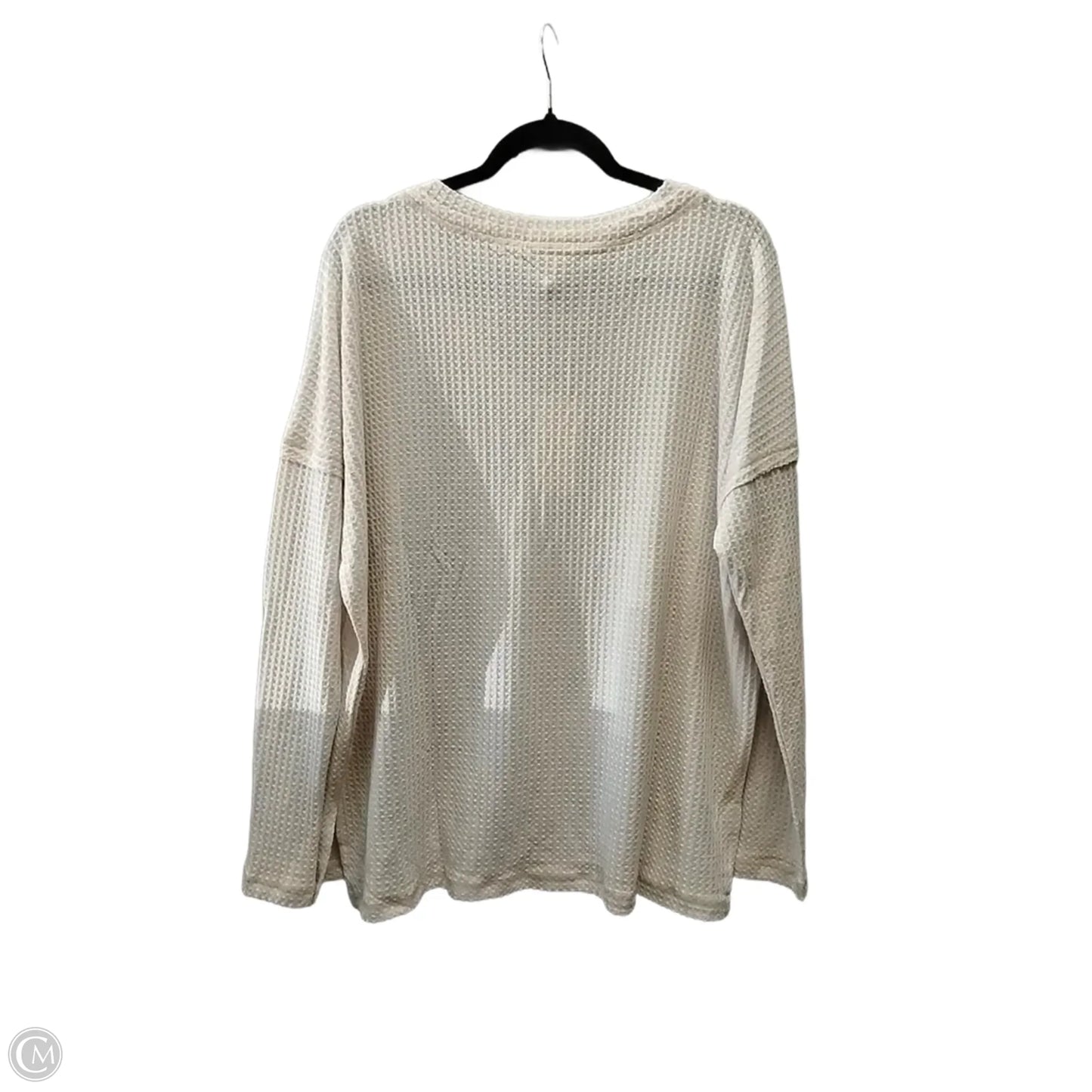 Top Long Sleeve By Reborn J In Beige, Size: Xl