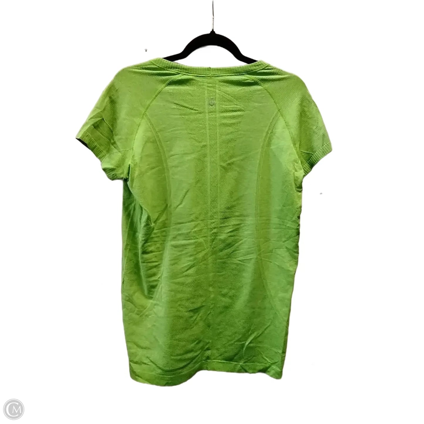 Athletic Top Short Sleeve By Lululemon In Green, Size: Xl