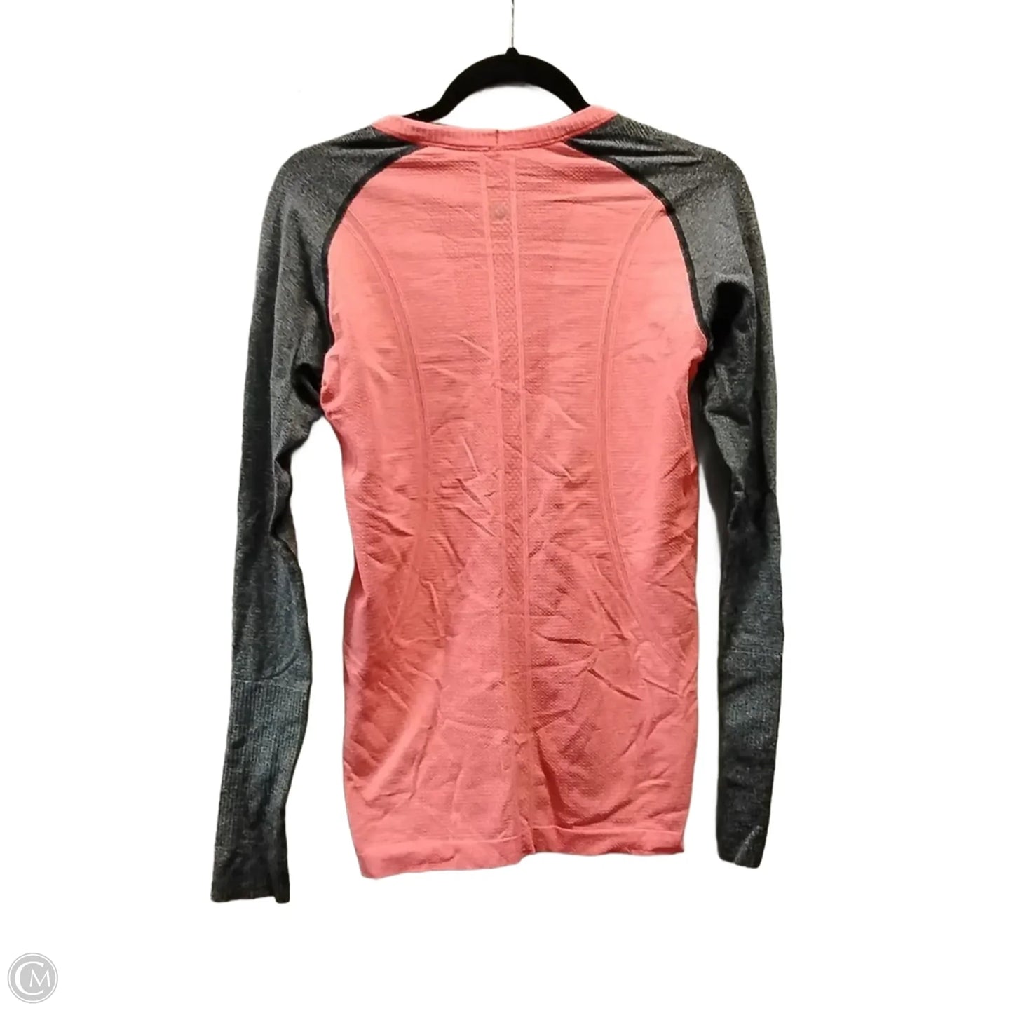 Athletic Top Long Sleeve Collar By Lululemon In Orange, Size: Xl