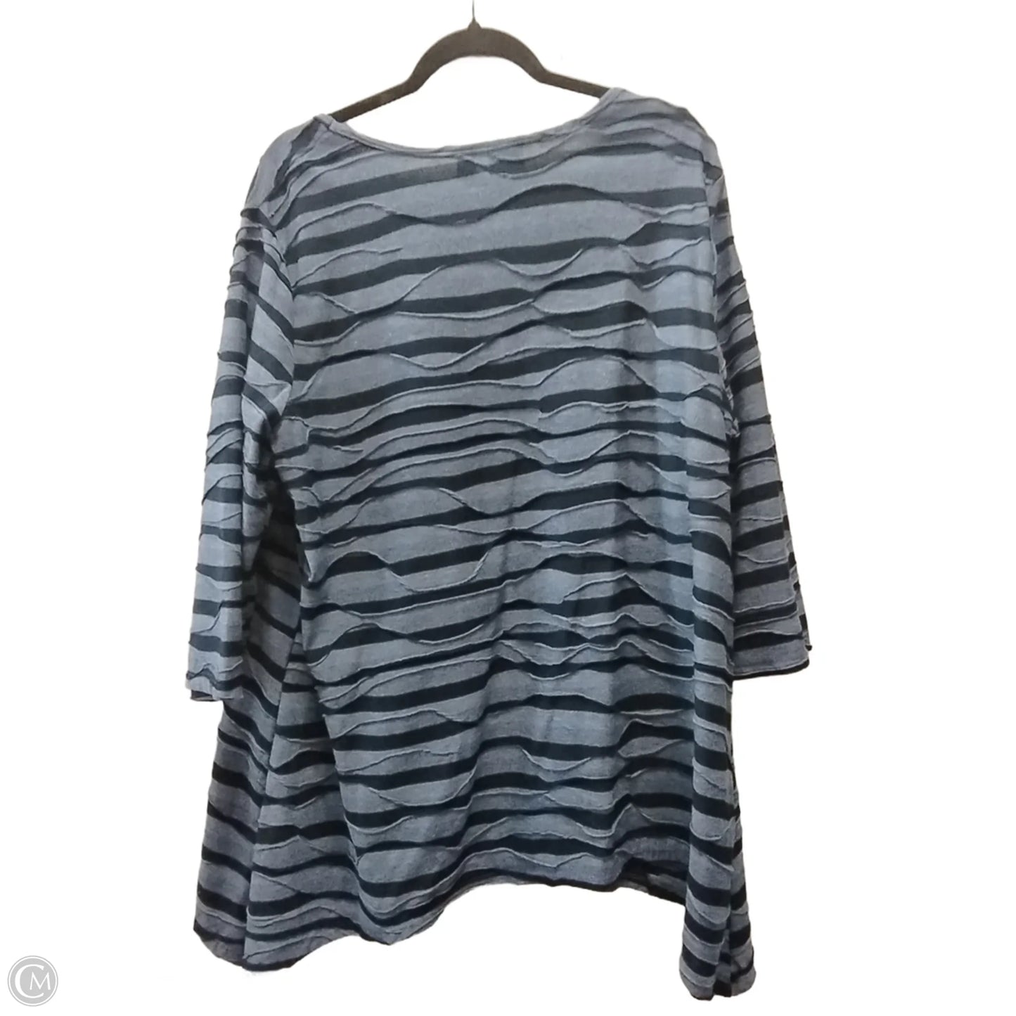 Top 3/4 Sleeve By West Bound In Blue, Size: 2x