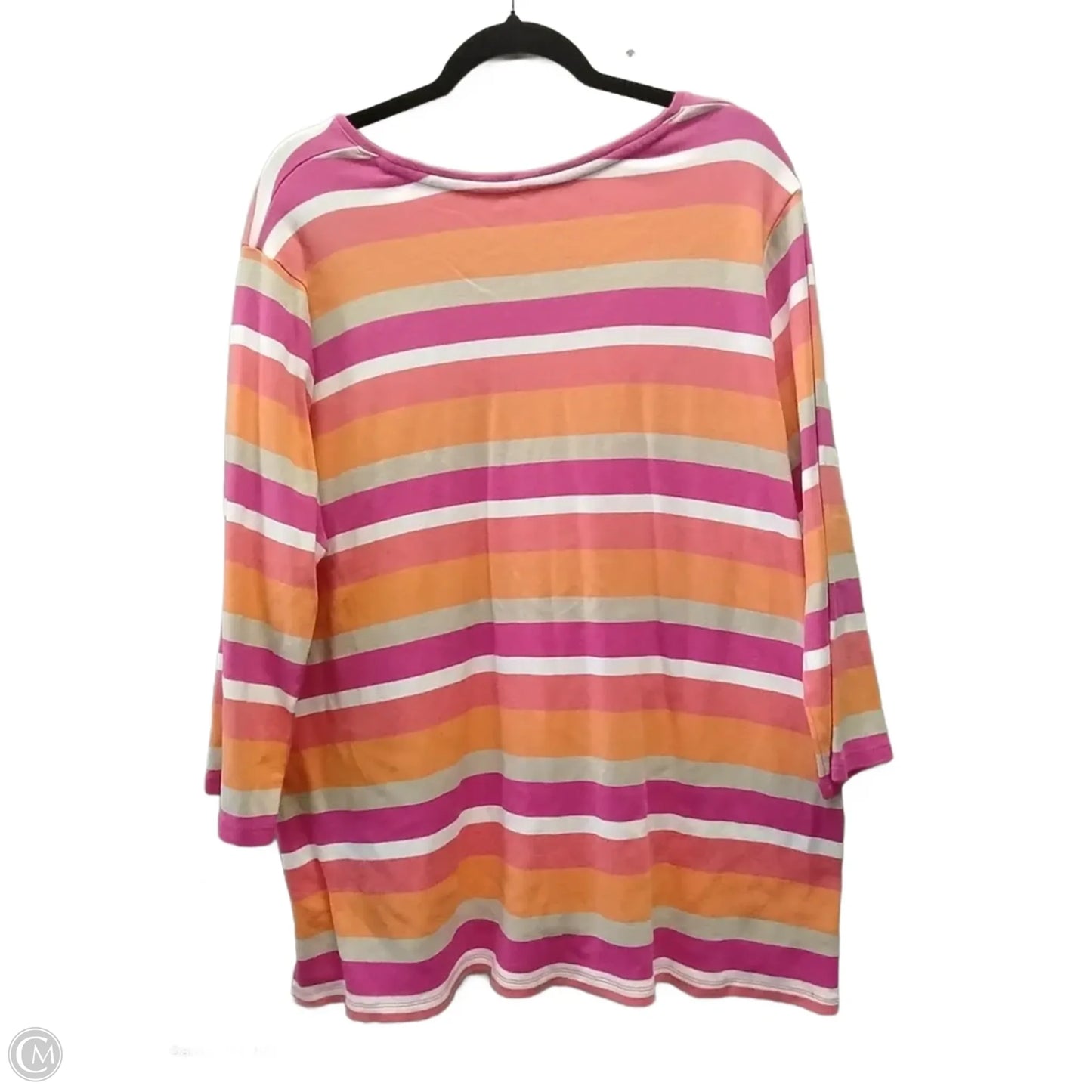 Top Long Sleeve By West Bound In Striped Pattern, Size: 2x
