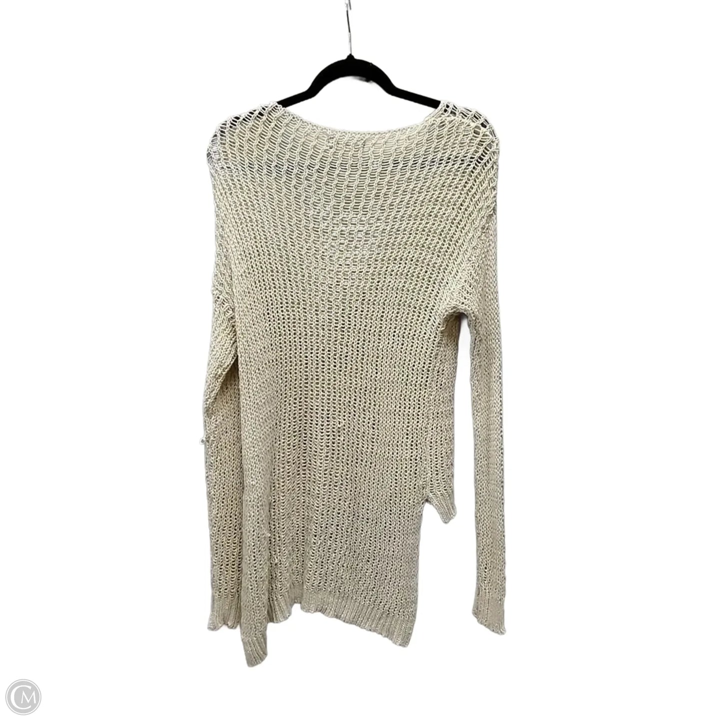 Top Long Sleeve By Clothes Mentor In Cream, Size: M