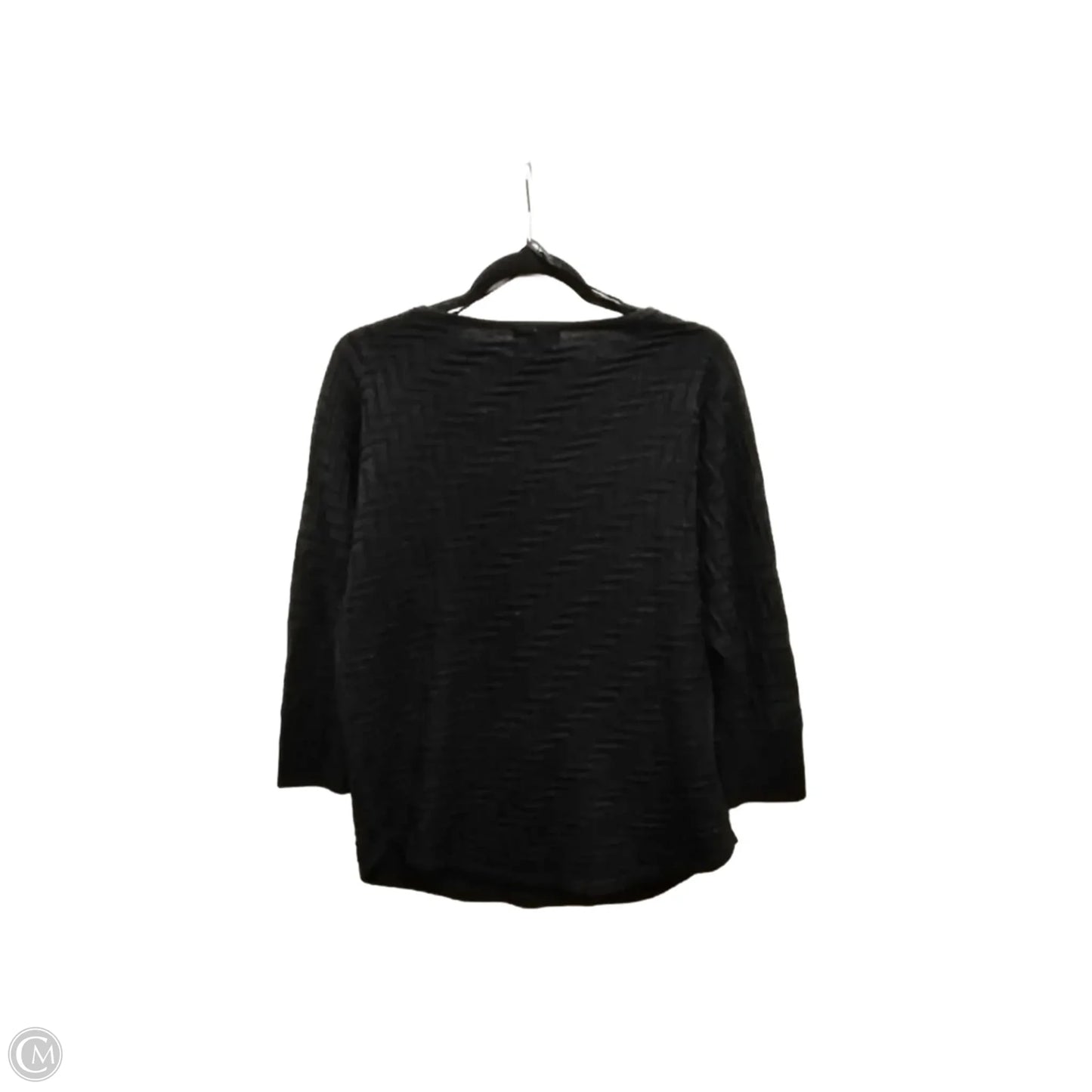 Top Long Sleeve By Ana In Black, Size: M