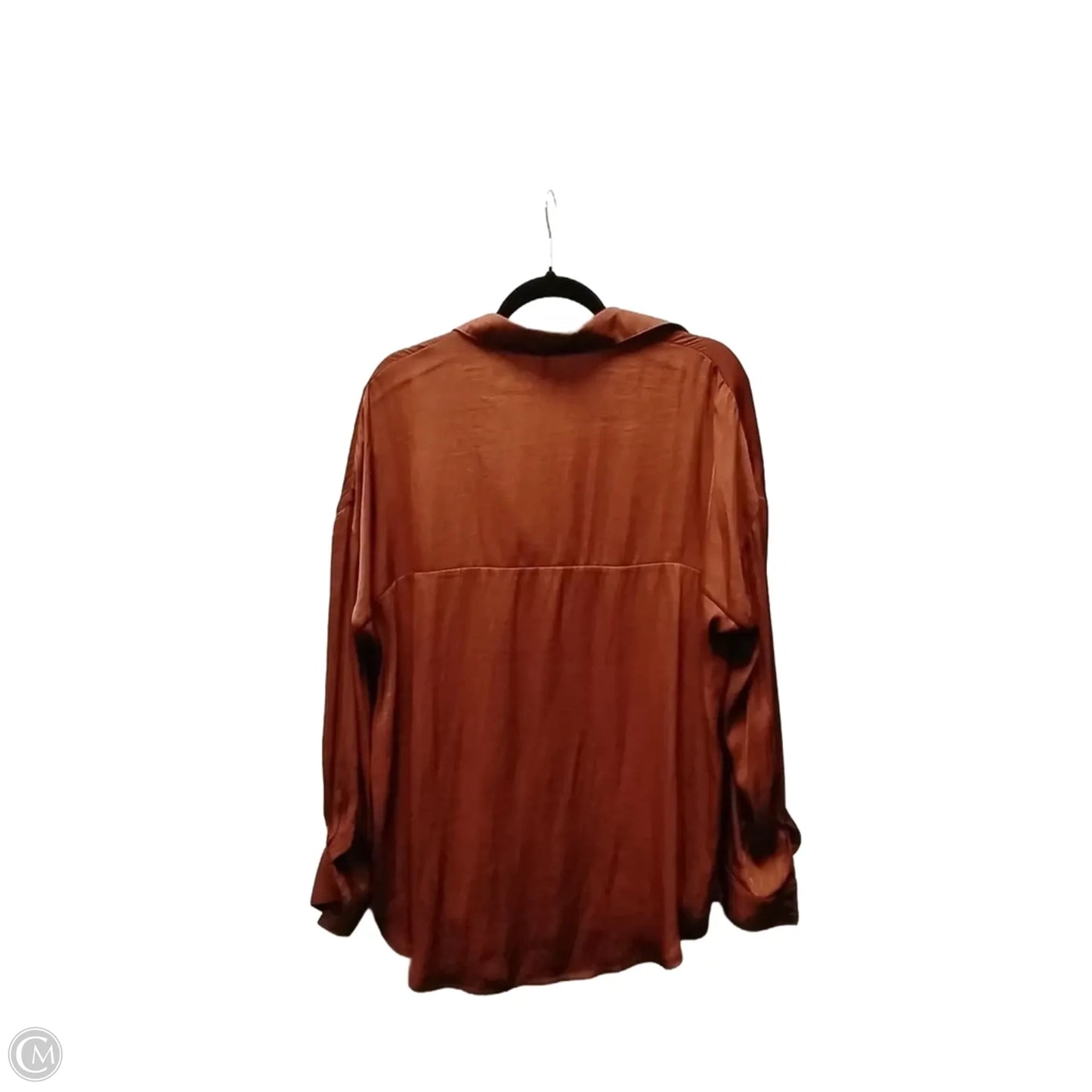 Blouse Long Sleeve By Free People In Orange, Size: S