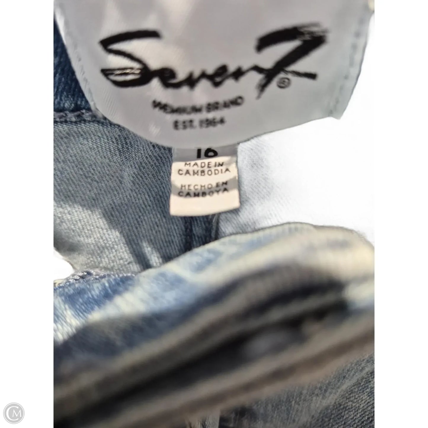 Jeans Boot Cut By Seven 7 In Blue Denim, Size: 16