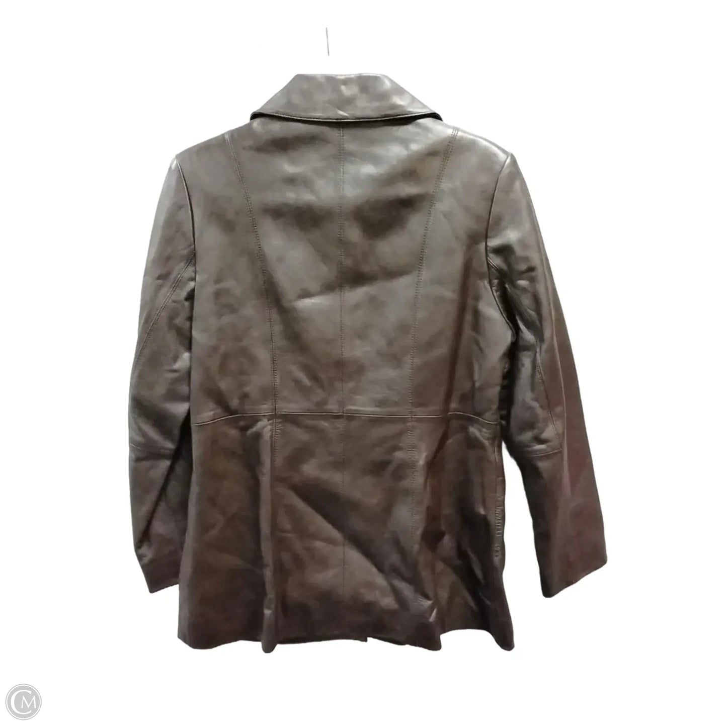 Jacket Leather By Valerie Stevens In Brown, Size: Mp