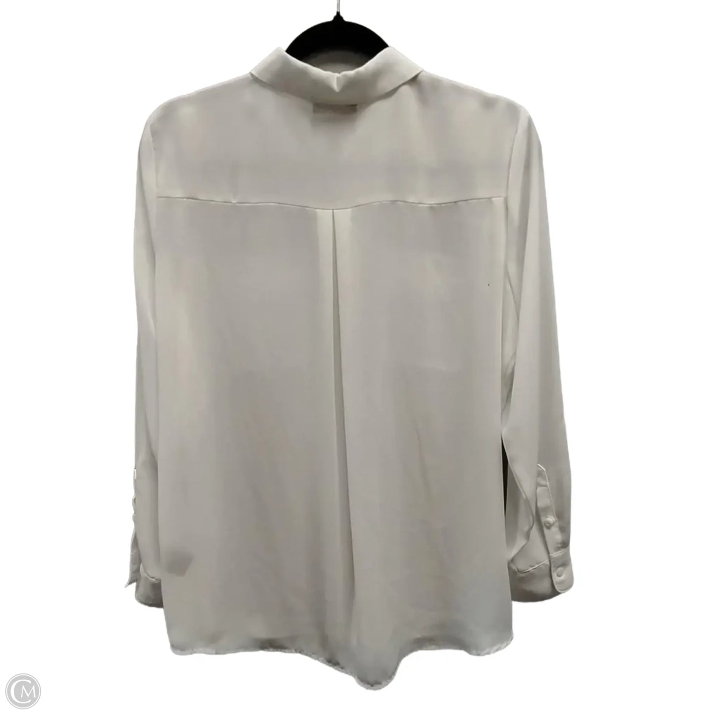 Blouse Long Sleeve By Investments In White, Size: M