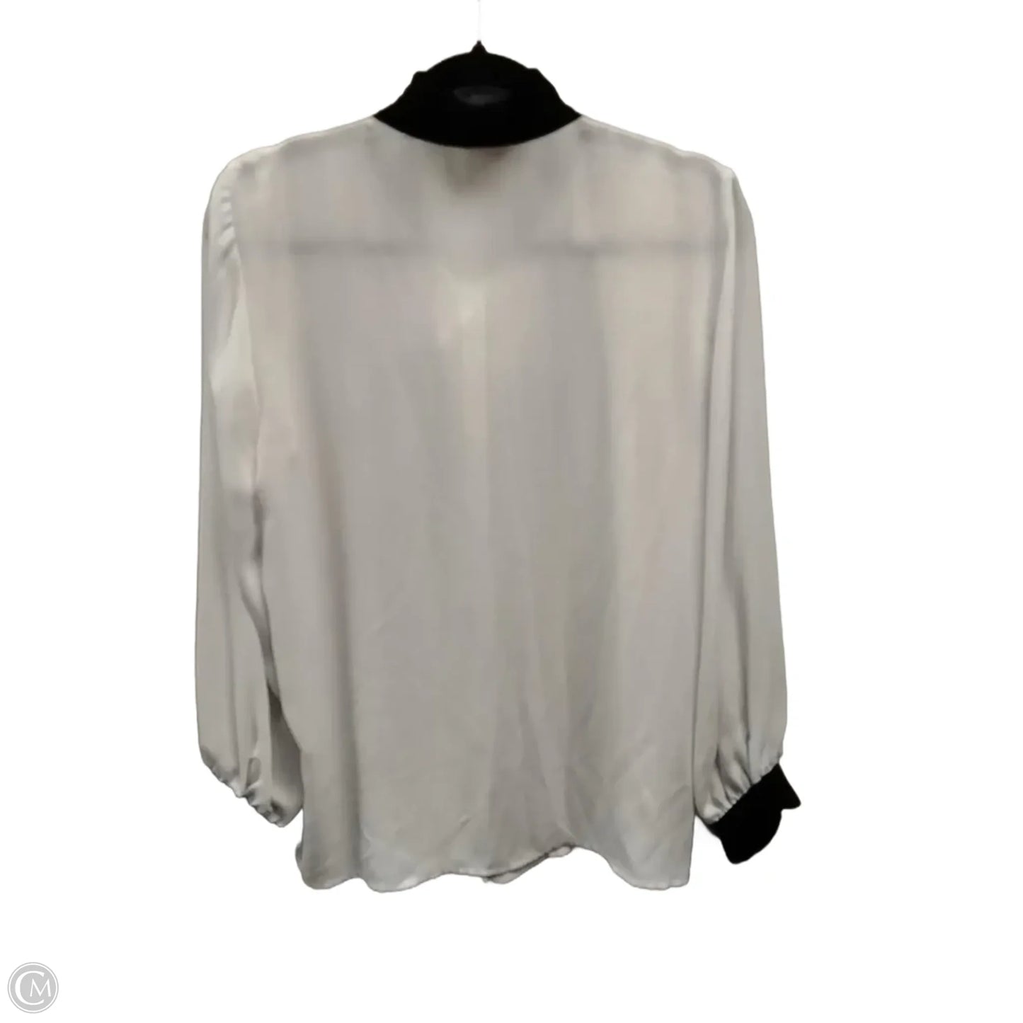 Blouse Long Sleeve By Soho Apparel In White, Size: M