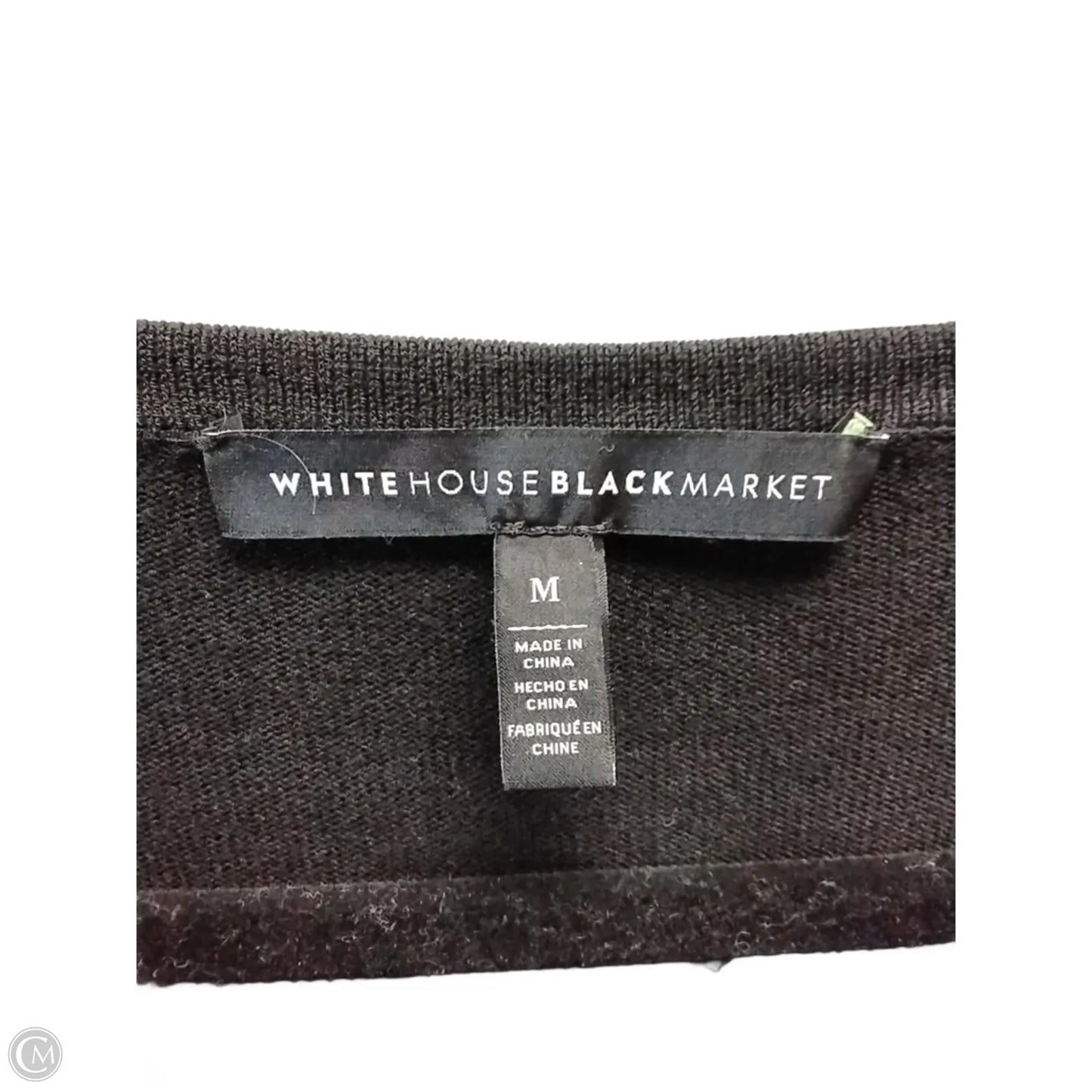 Top Long Sleeve By White House Black Market In Black, Size: M