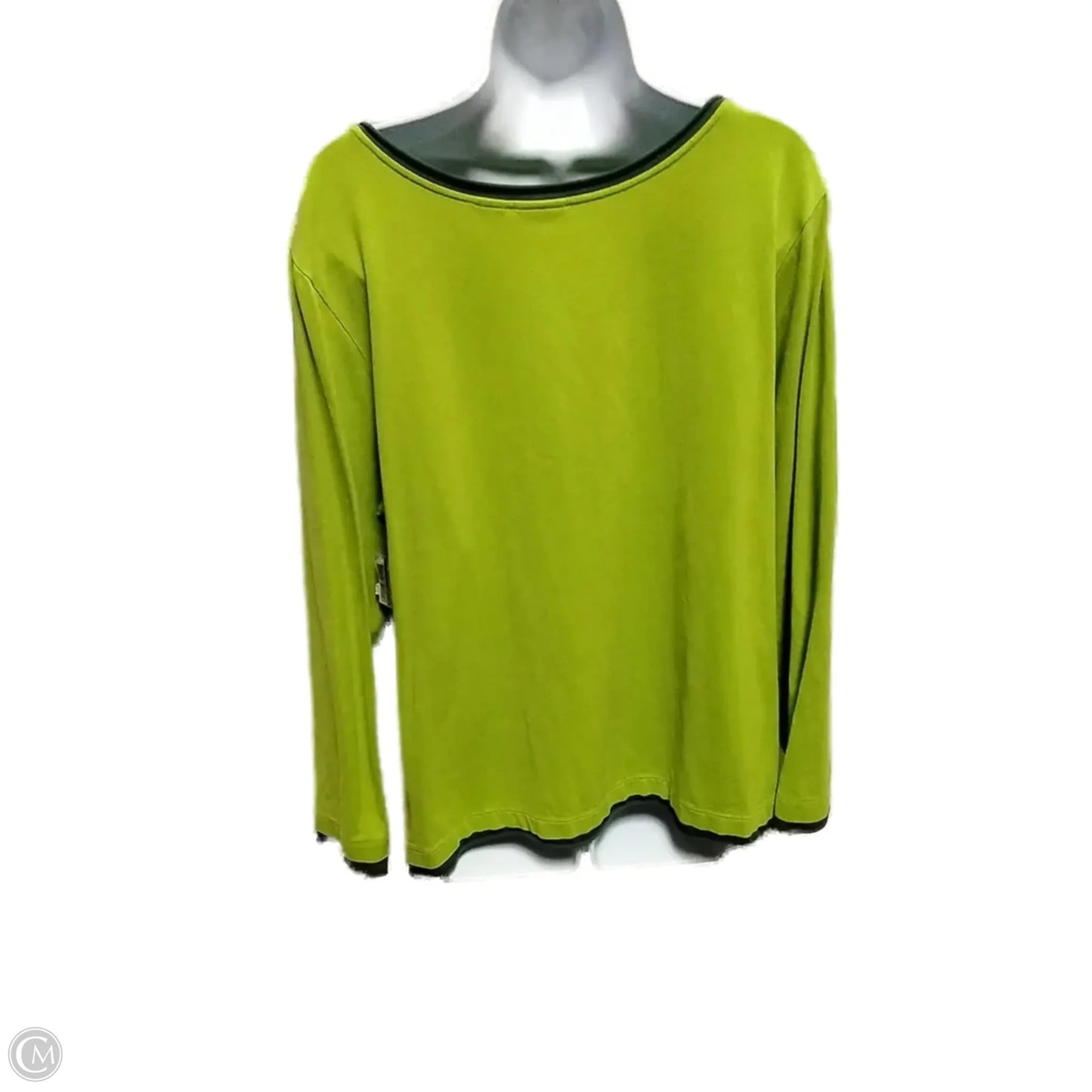 Athletic Top Long Sleeve Collar By West Bound In Green, Size: 1x
