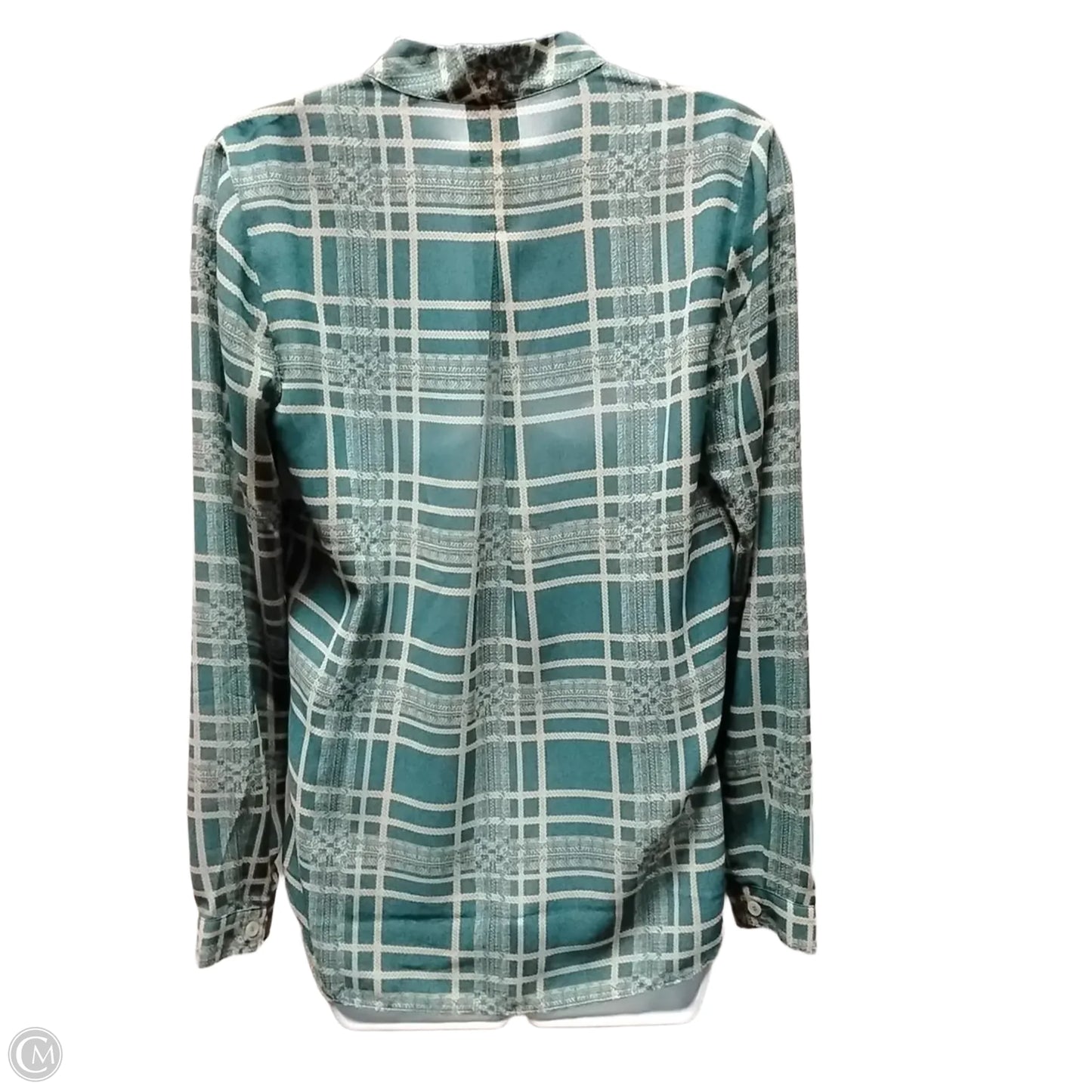 Blouse Long Sleeve By Cabi In Blue, Size: Xs