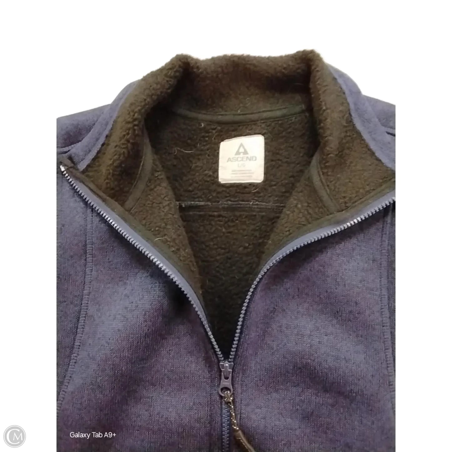 Vest Fleece By Clothes Mentor In Blue, Size: L