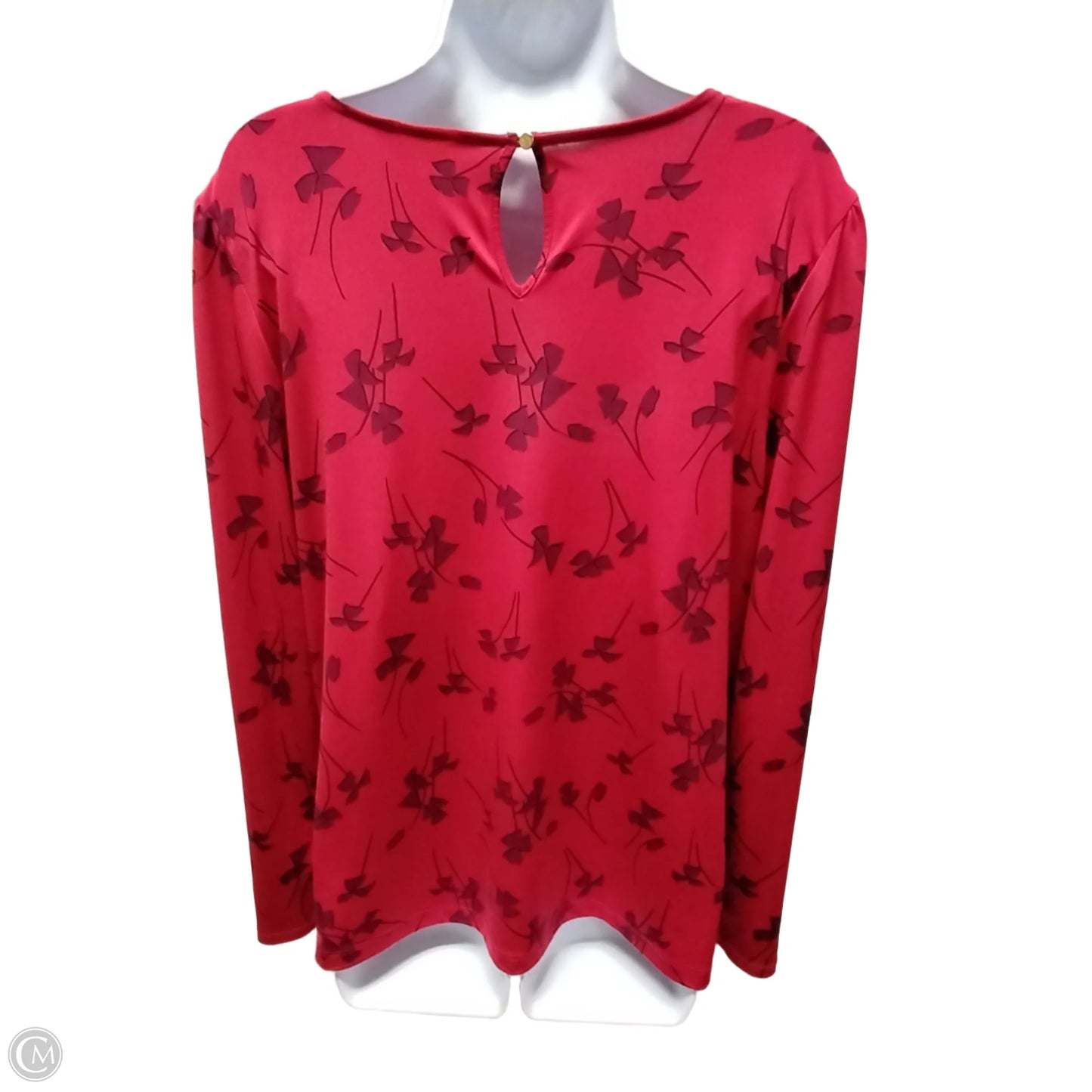 Blouse 3/4 Sleeve By Liz Claiborne In Red, Size: M