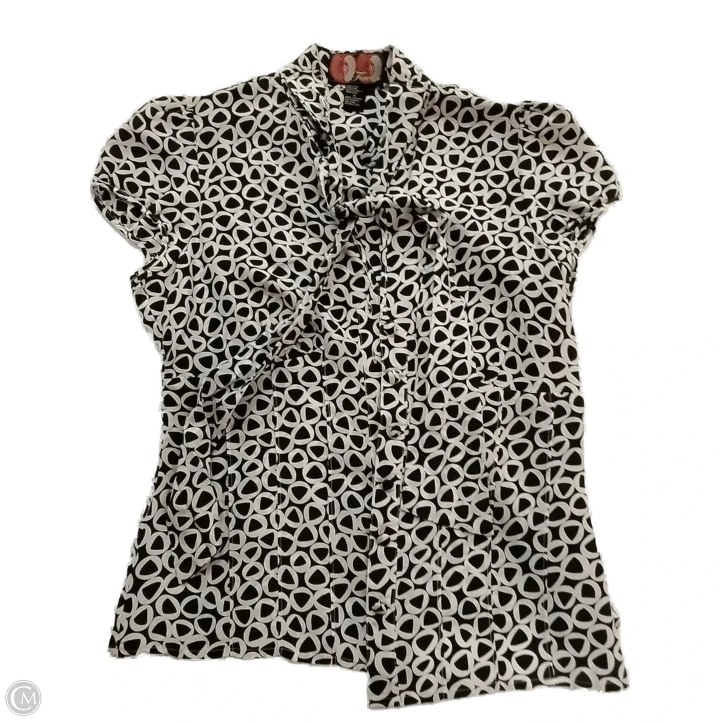 Blouse Short Sleeve By Forever In Black & White, Size: M