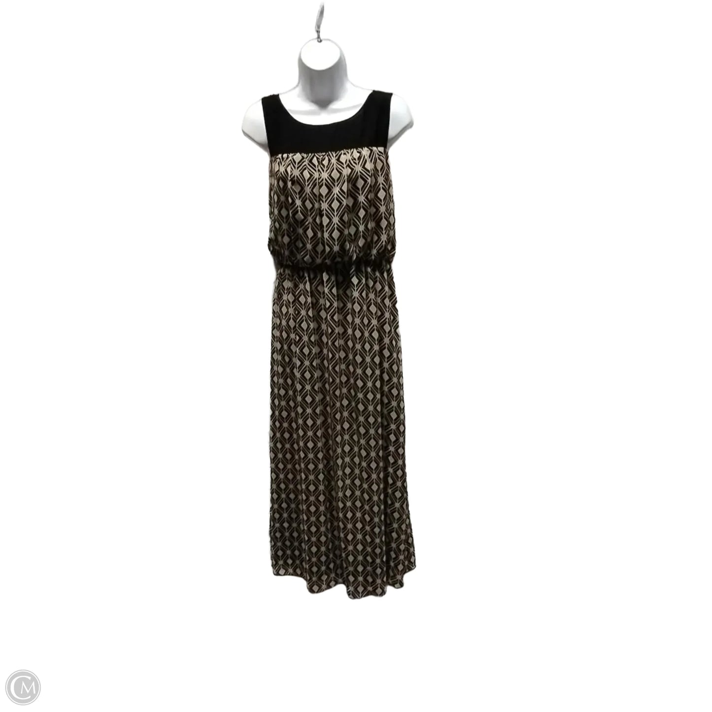 Dress Party Long By Enfocus In Black & Tan, Size: 10