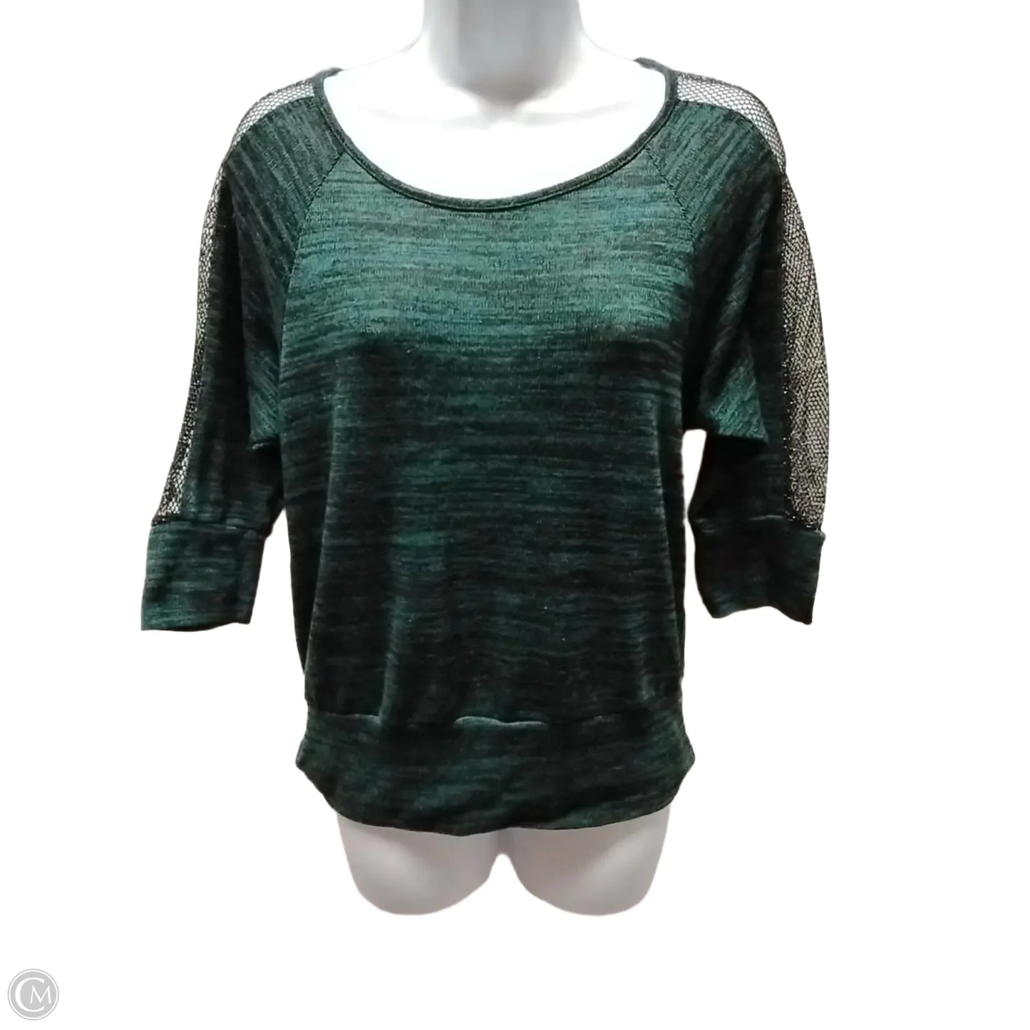 Top 3/4 Sleeve By Bcx In Green, Size: M