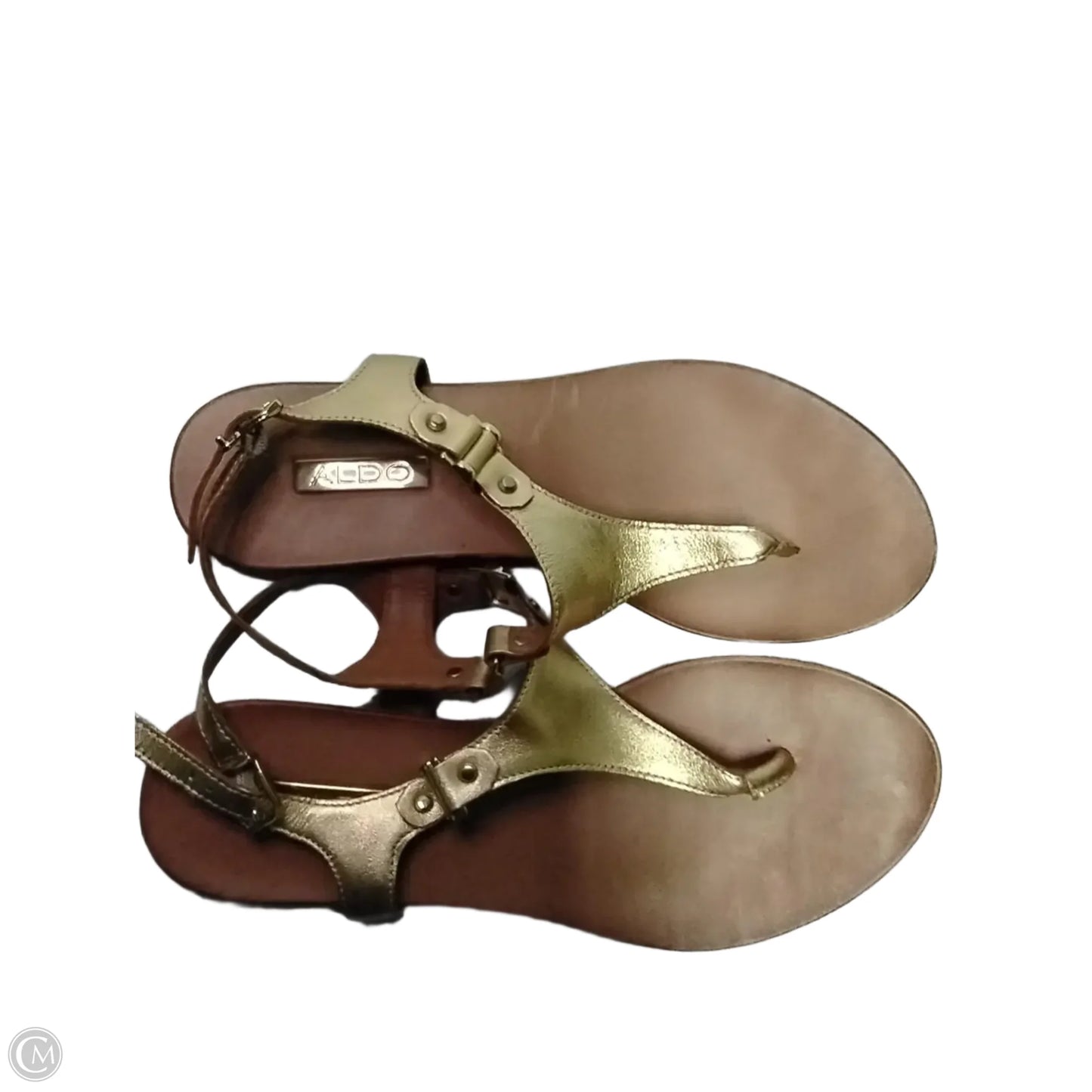 Shoes Flats By Aldo In Gold & Tan, Size: 8